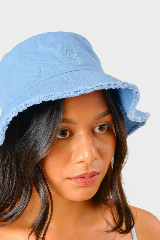 Frayed Bucket Hat | Baby Blue FINAL SALE