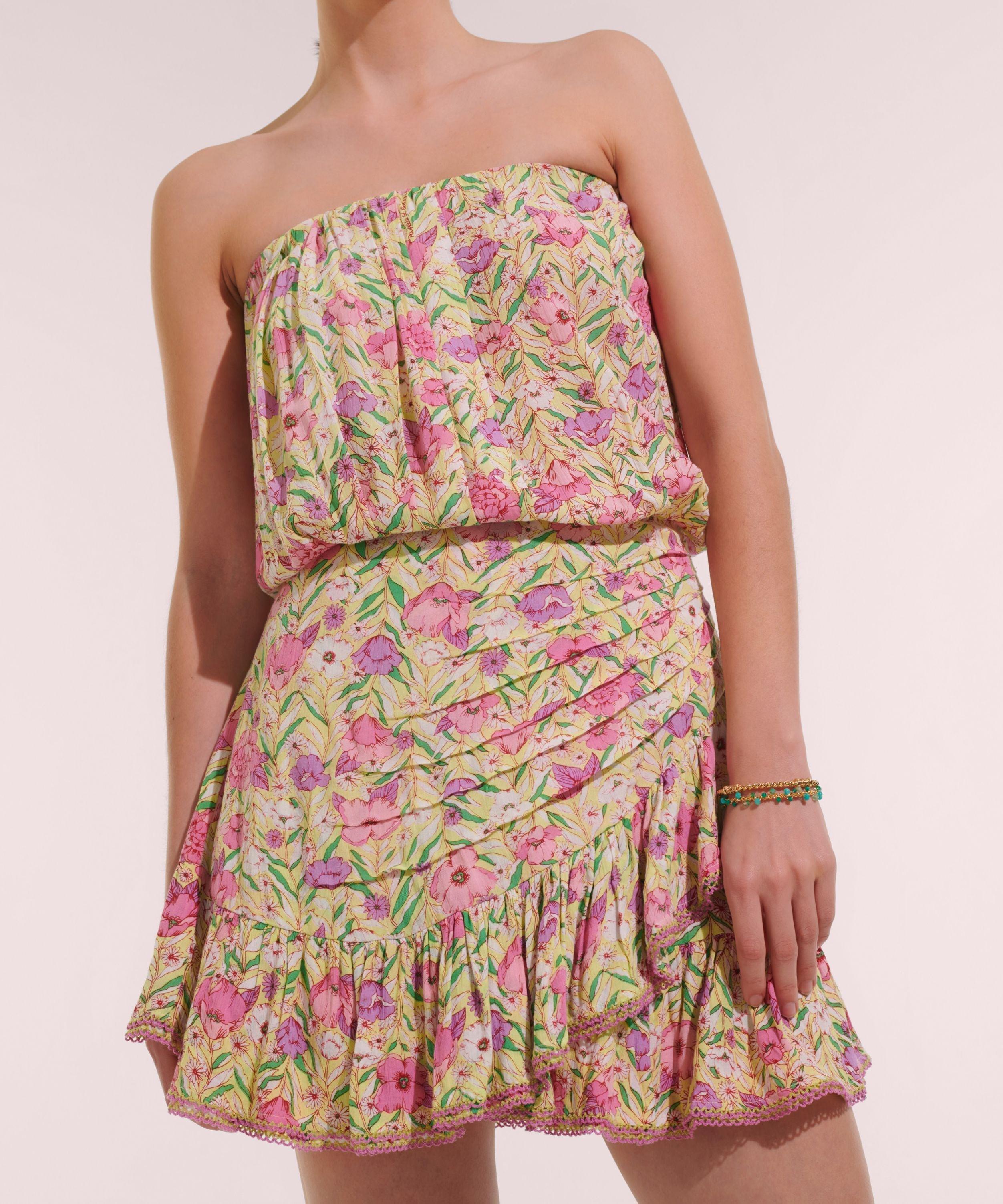 Bandeau Dress Ambra - Green Petunia