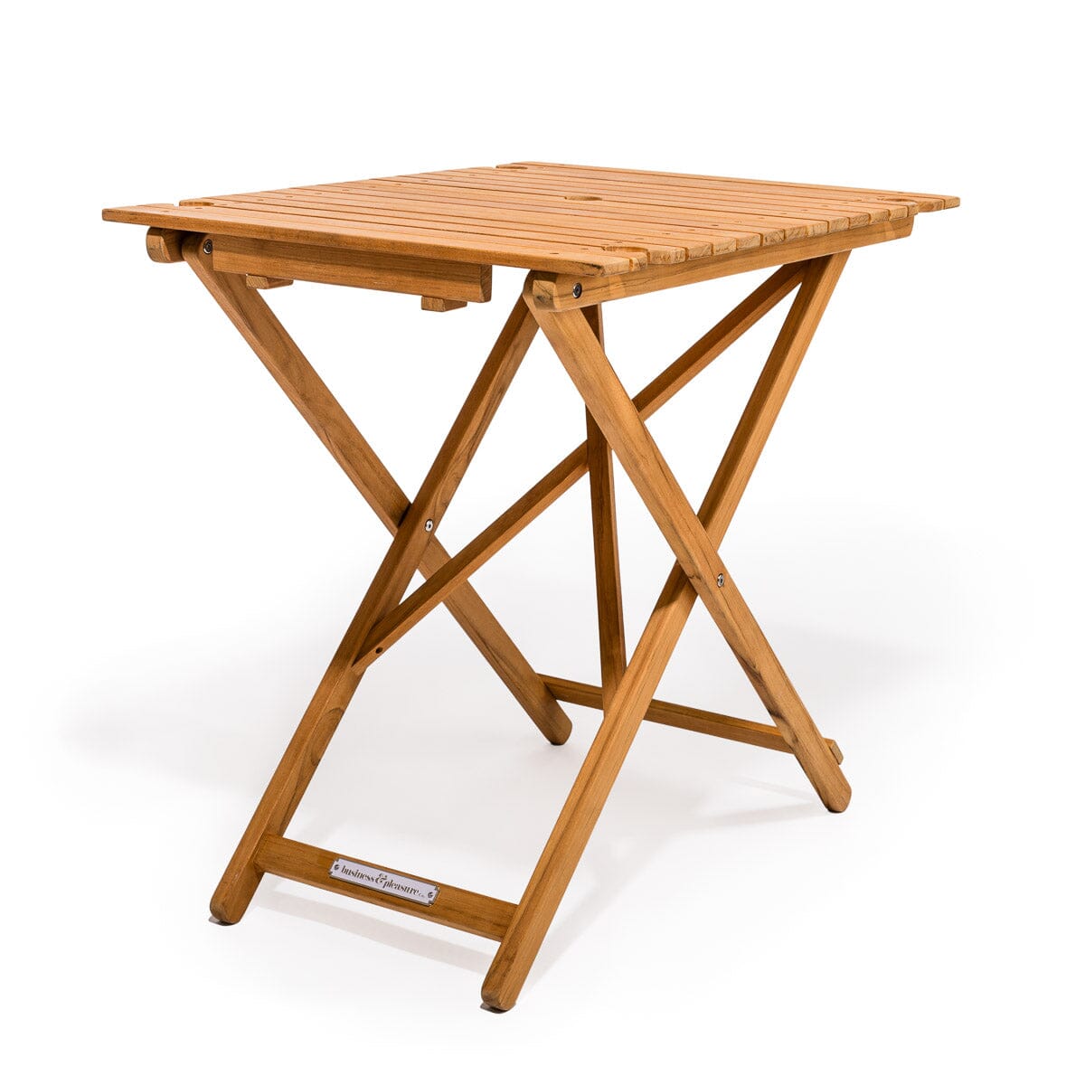 The Tall Folding Table - Teak Tall Folding Table Business & Pleasure Co 