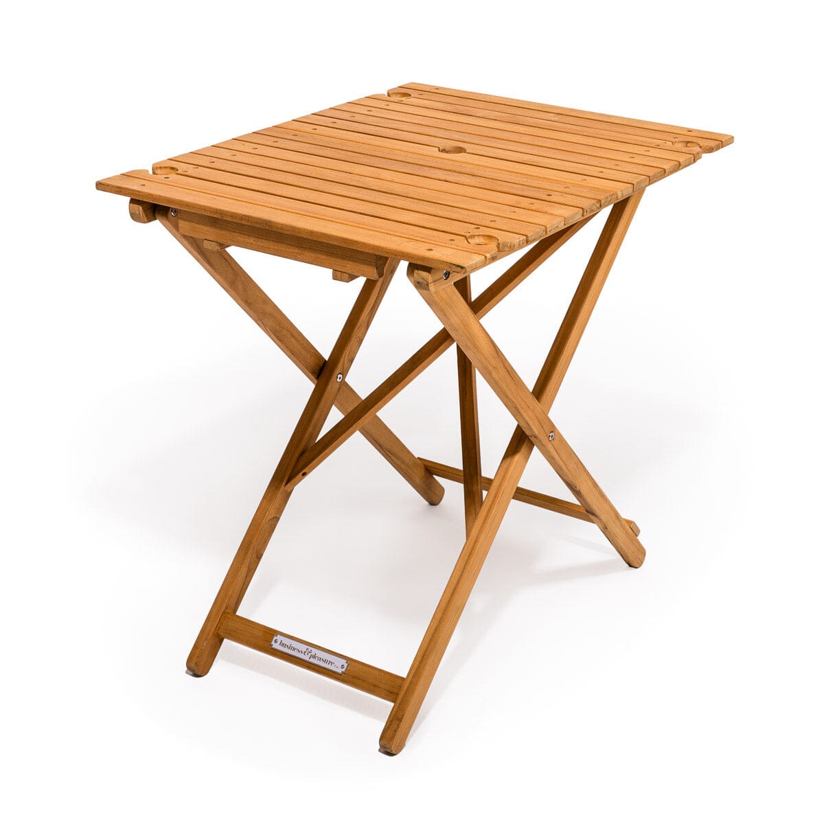 The Tall Folding Table - Teak Tall Folding Table Business & Pleasure Co 