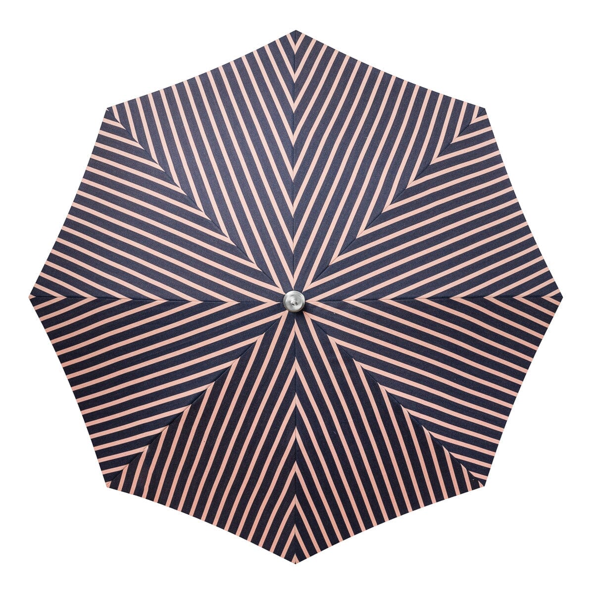 The Premium Beach Umbrella - Monaco Navy And Pink Stripe Premium Beach Umbrella Business & Pleasure Co 