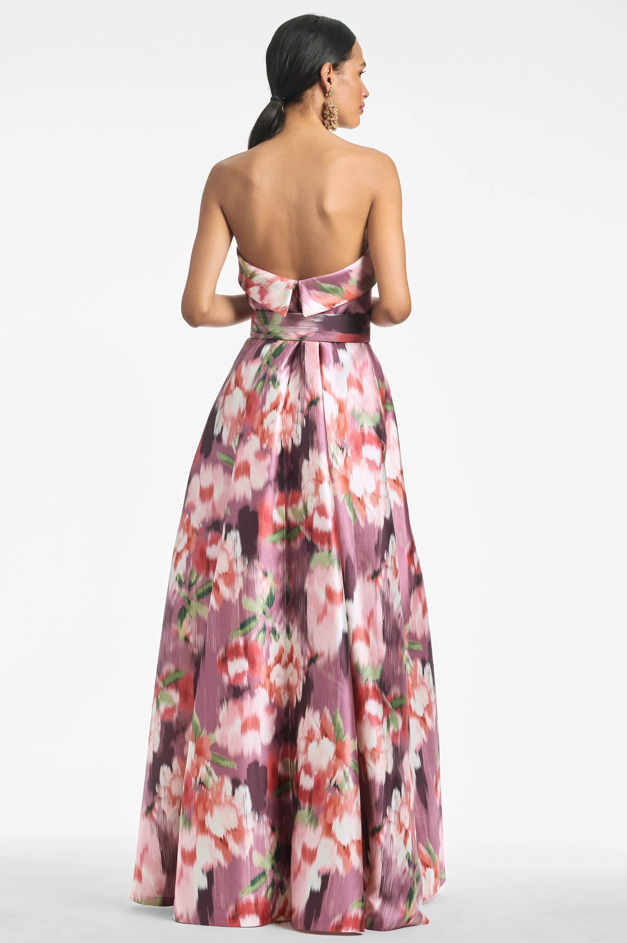 Brielle Gown - Mauve Ikat Floral - Final Sale