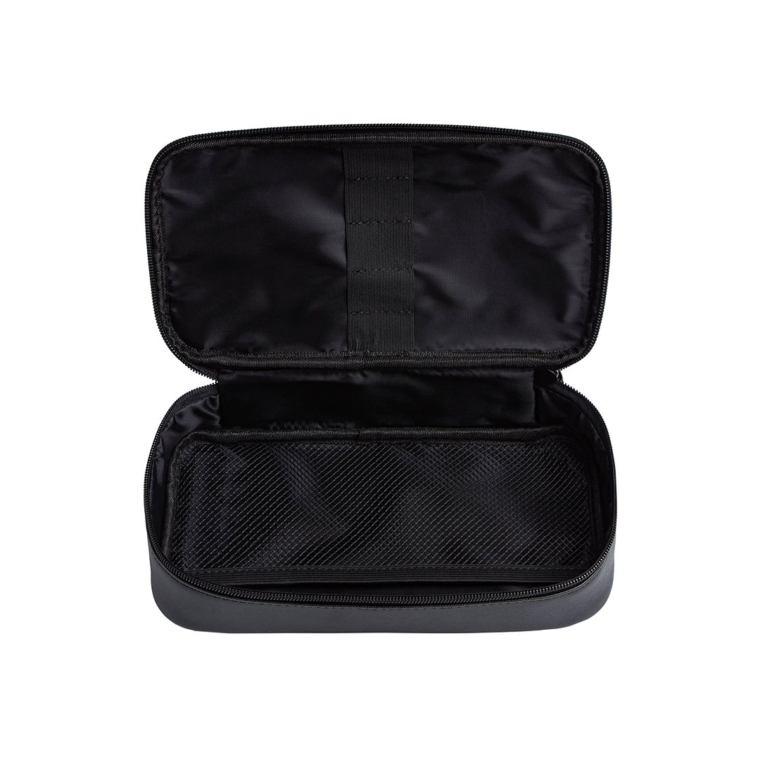 travel case large black open view