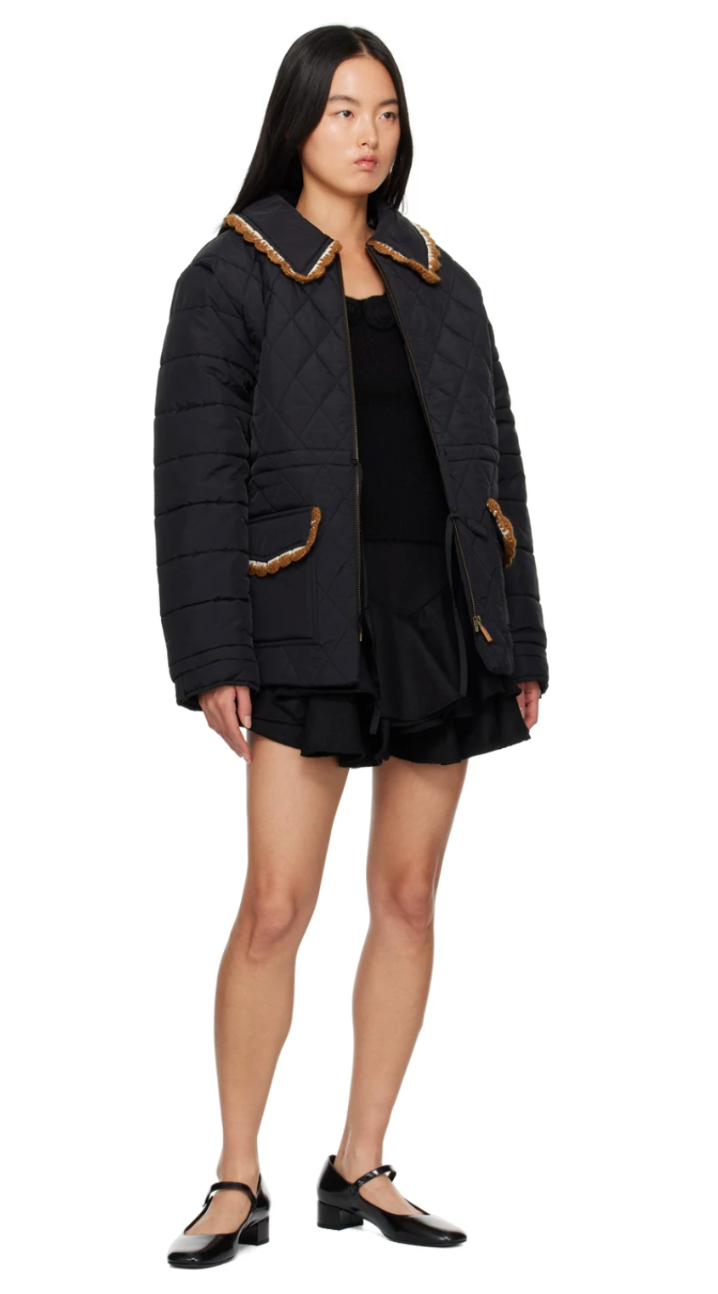 Blossom  Quilted Jacket | Black