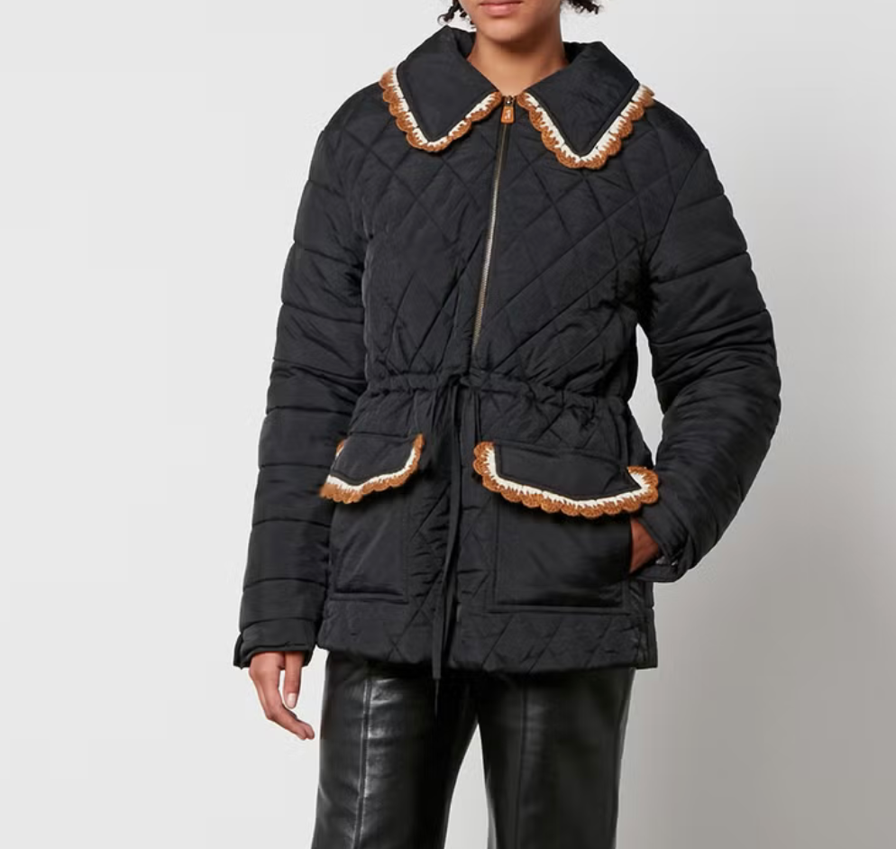 Blossom  Quilted Jacket | Black