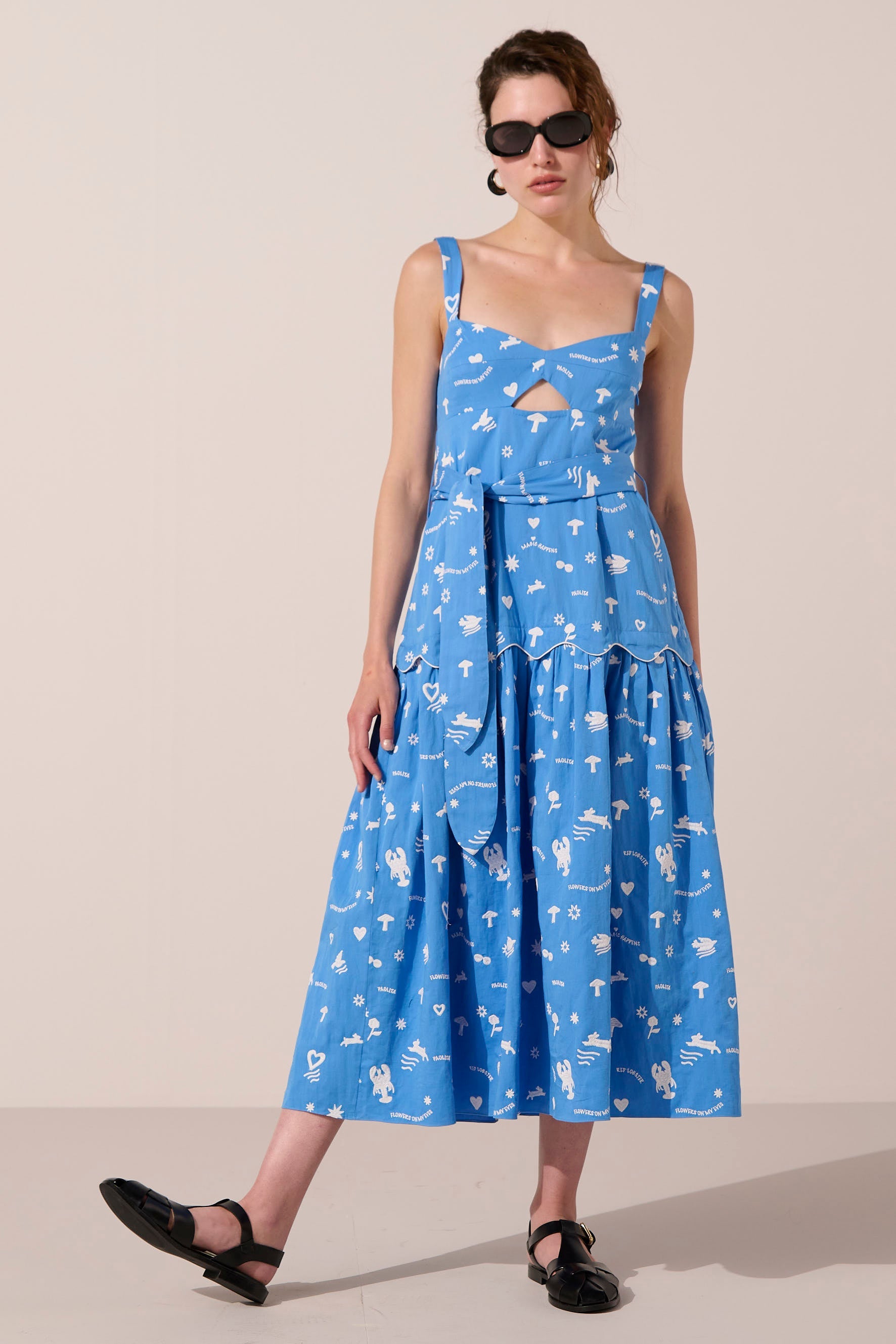 Image of product named blue lobster emma dress by Paolita London