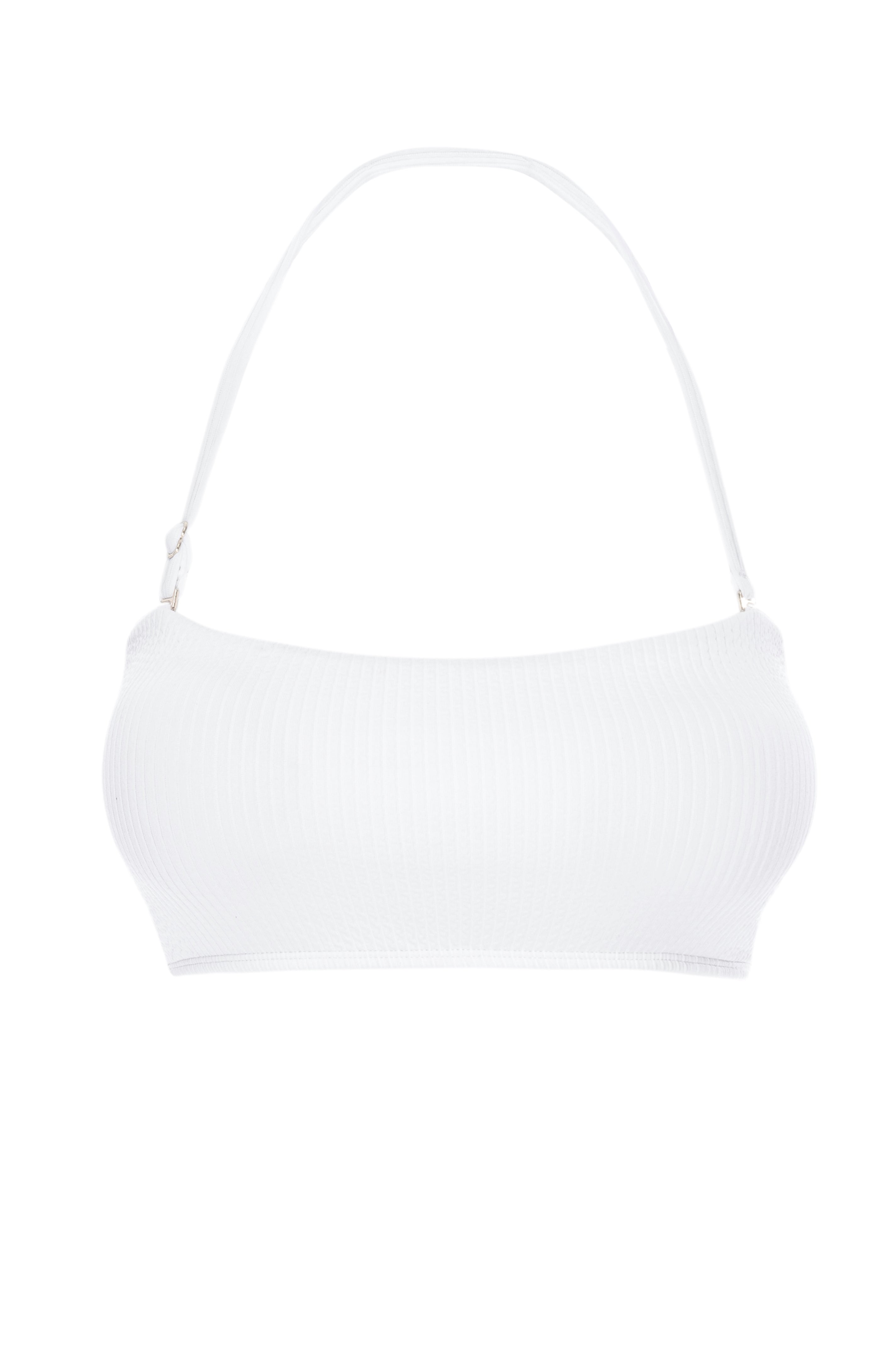 Bora Bora Bandeau | White Sand Crinkle