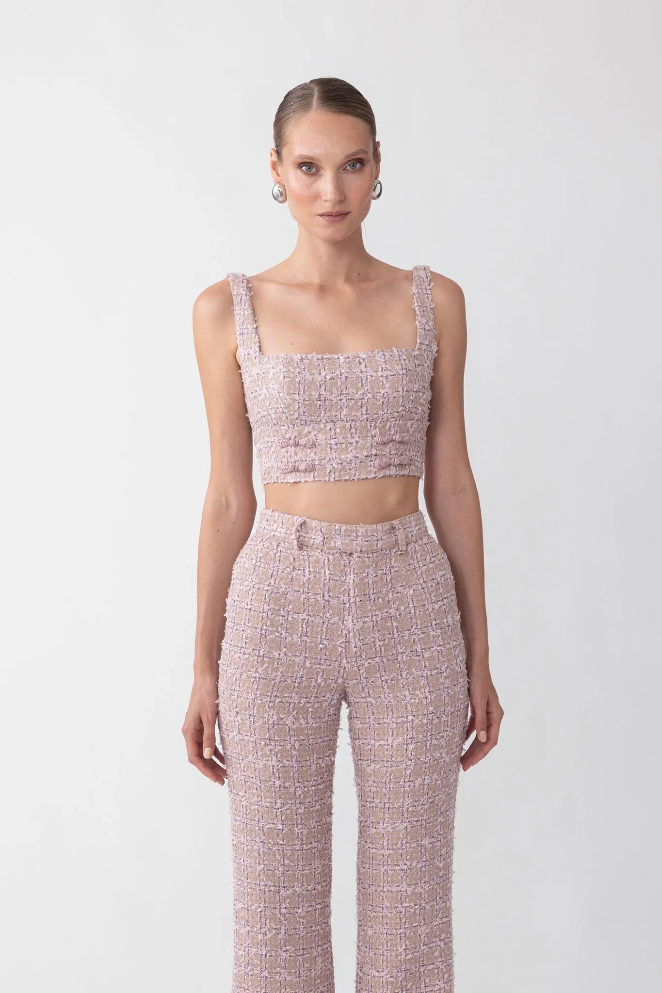 Bridgette Tweed Top - Lilac