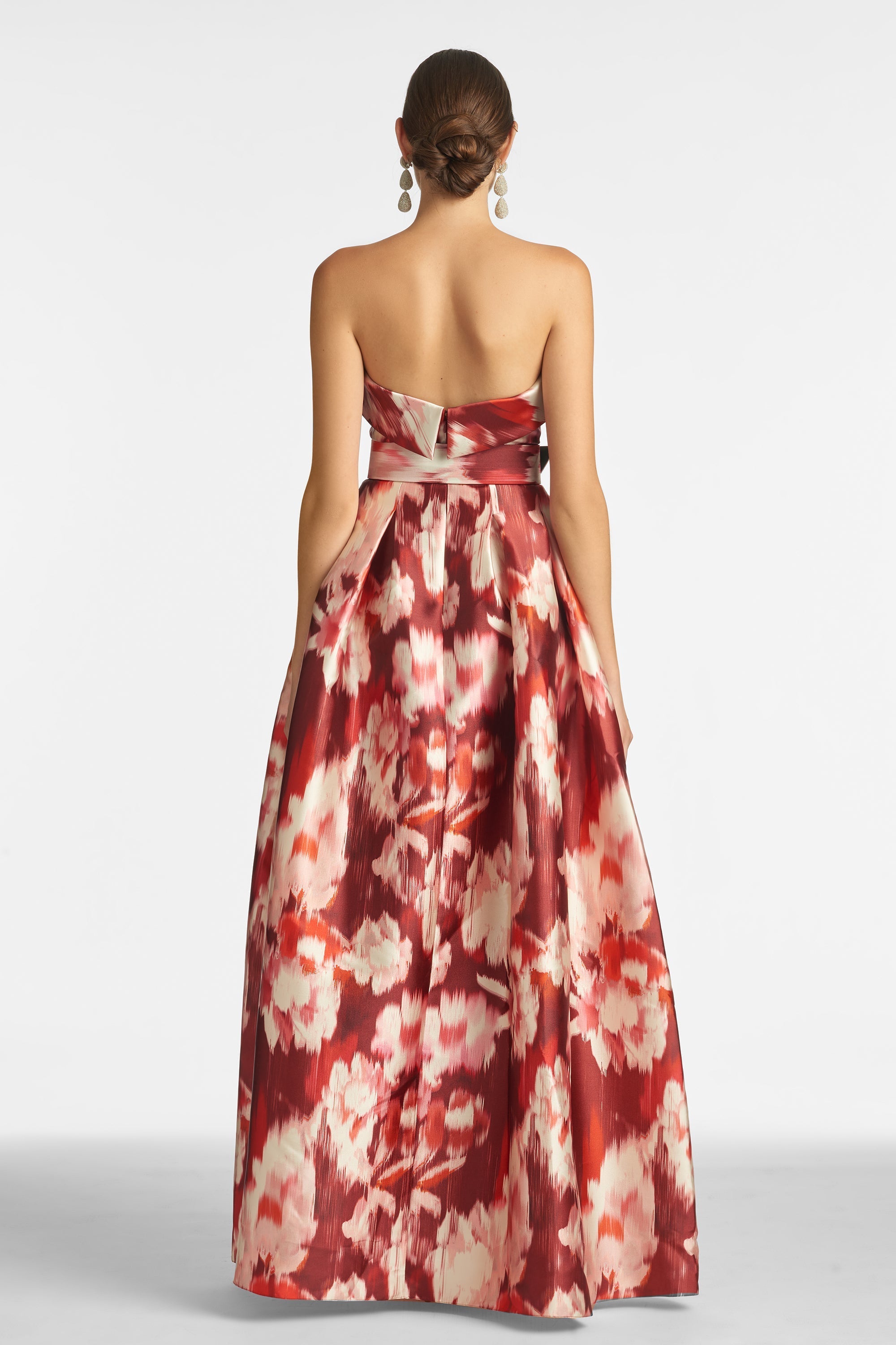 Brielle Gown - Red Ikat Floral - Final Sale