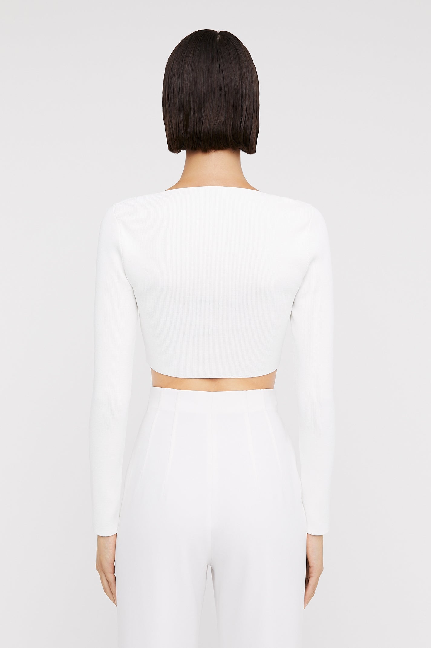Crepe Knit Square Top WHITE - Scanlan Theodore US