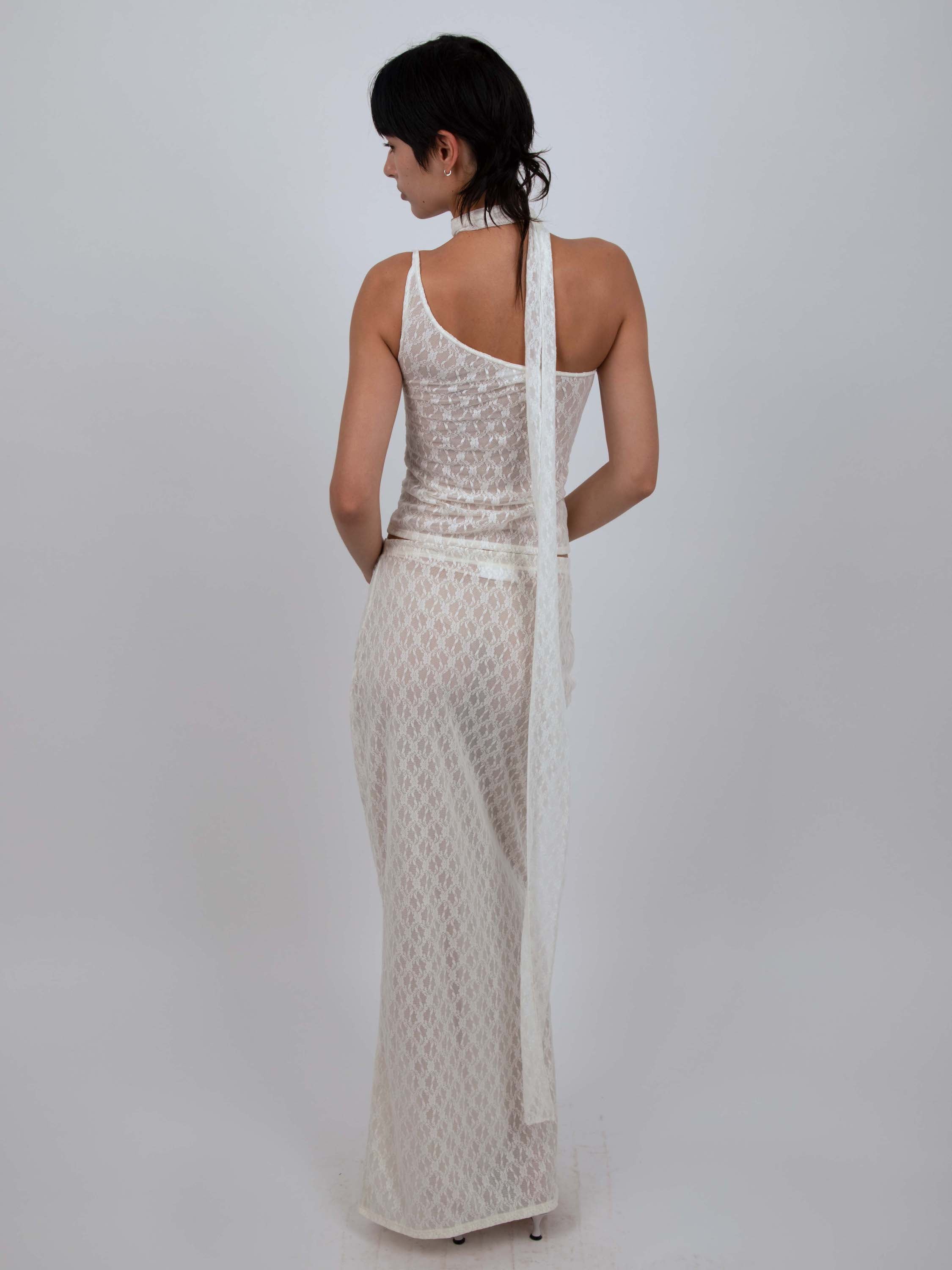 MERMAID SKIRT IN WHITE LACE