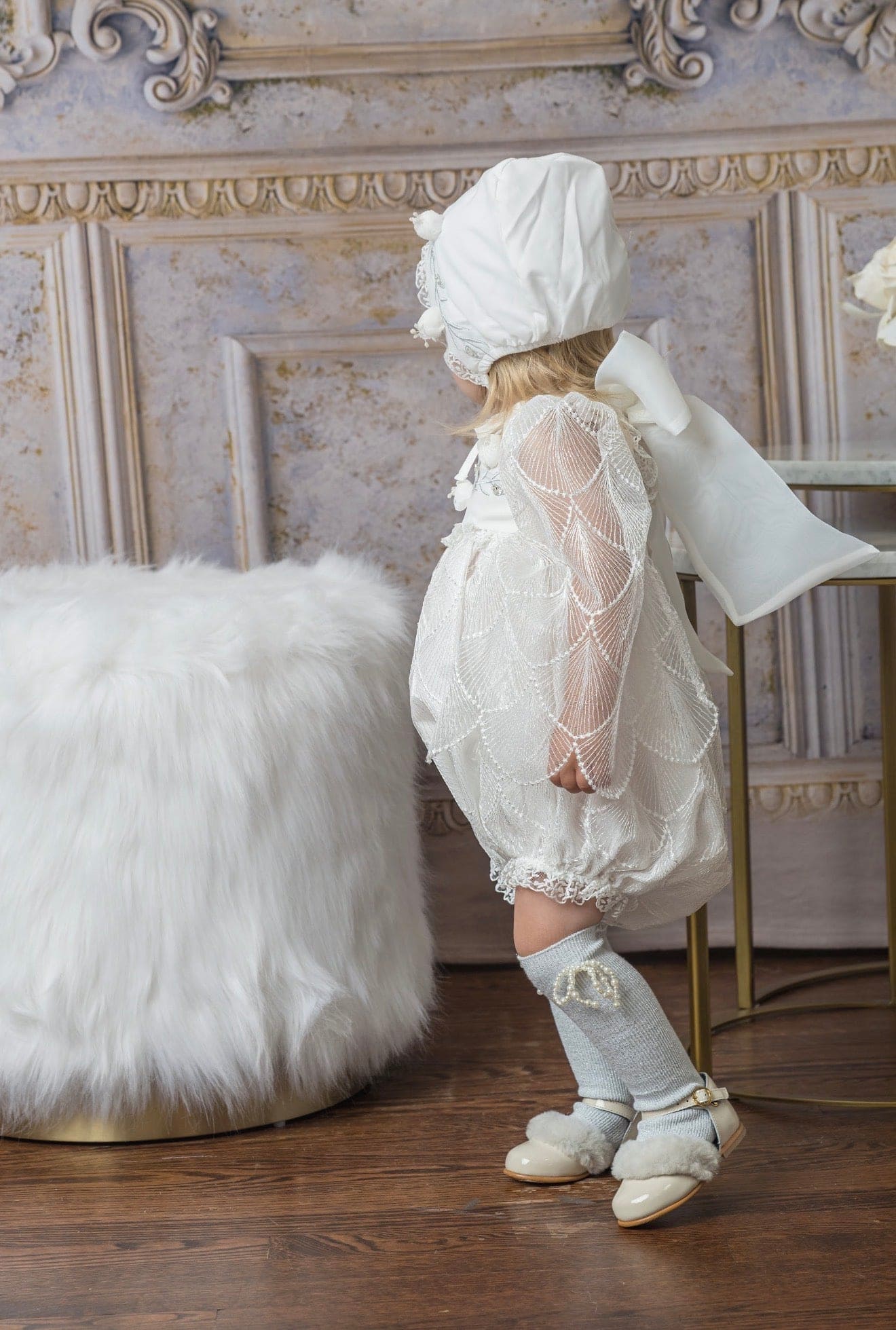 Faith White Scallop Lace Romper - Petite Maison Kids