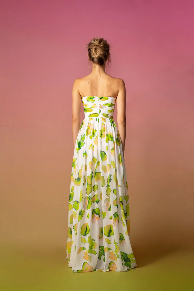 Camille Floral Dress - White  Multi