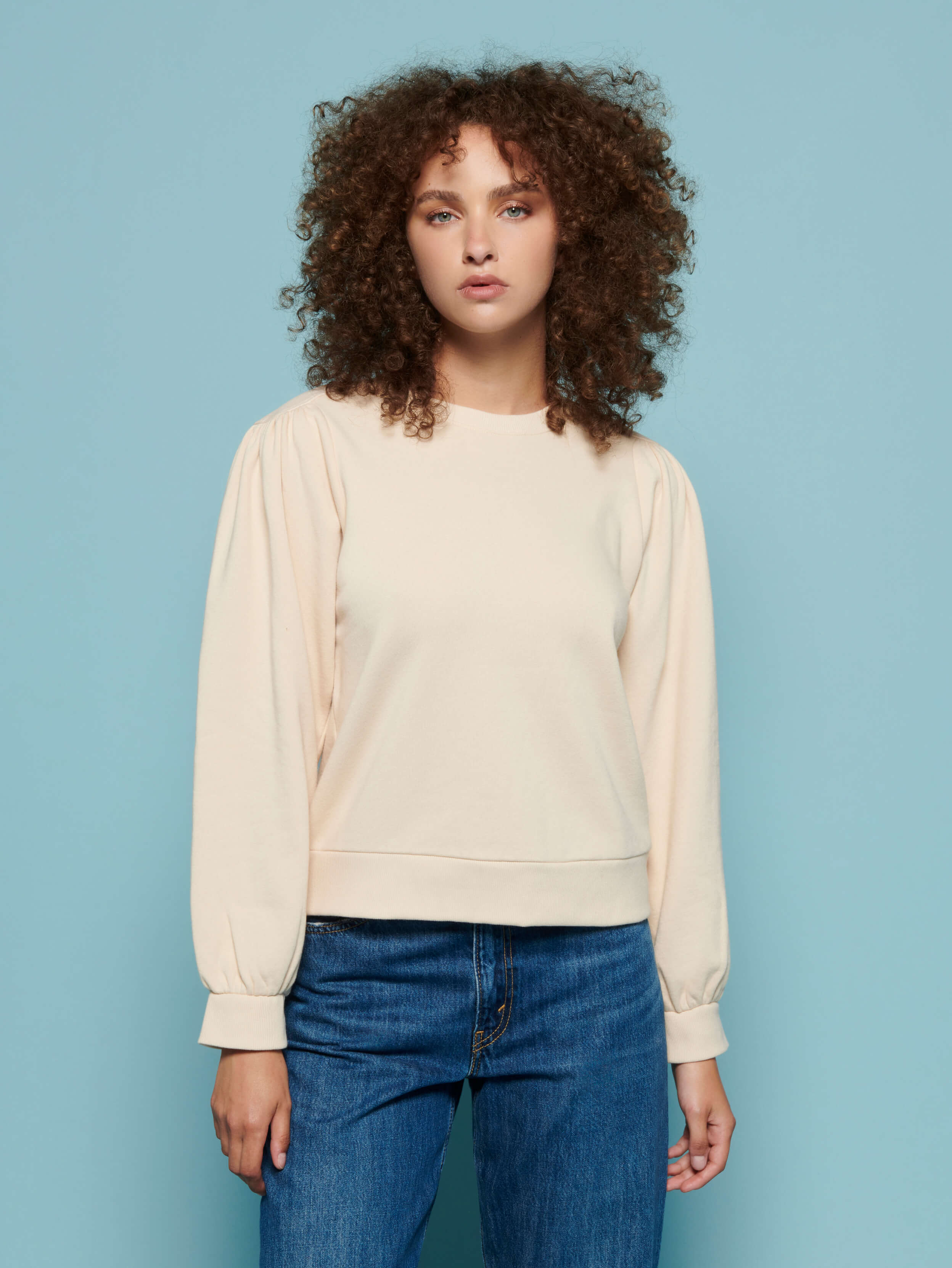 NATION LTD Carole Sweatshirt With Shoulder Detail