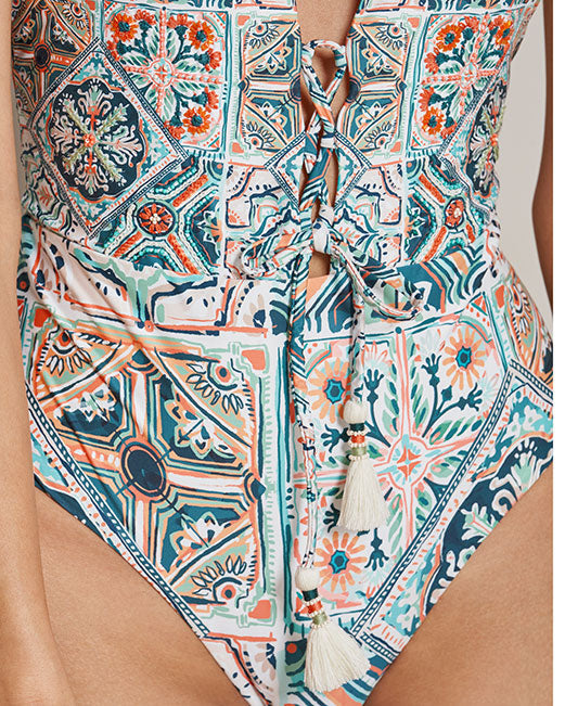 Eclectic Vibes Paisley - High Neck One Piece