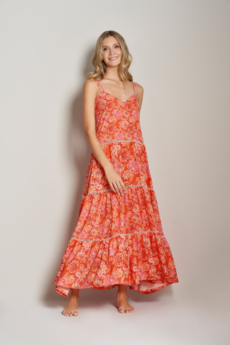 Exotic Elegance Mini Floral - Long Dress