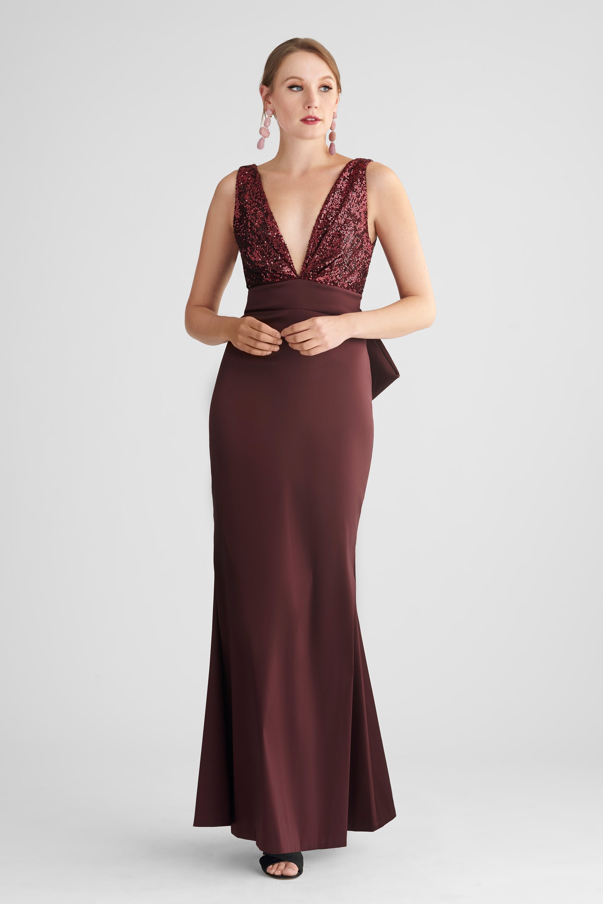 Topanga Gown - Burgandy - Final Sale