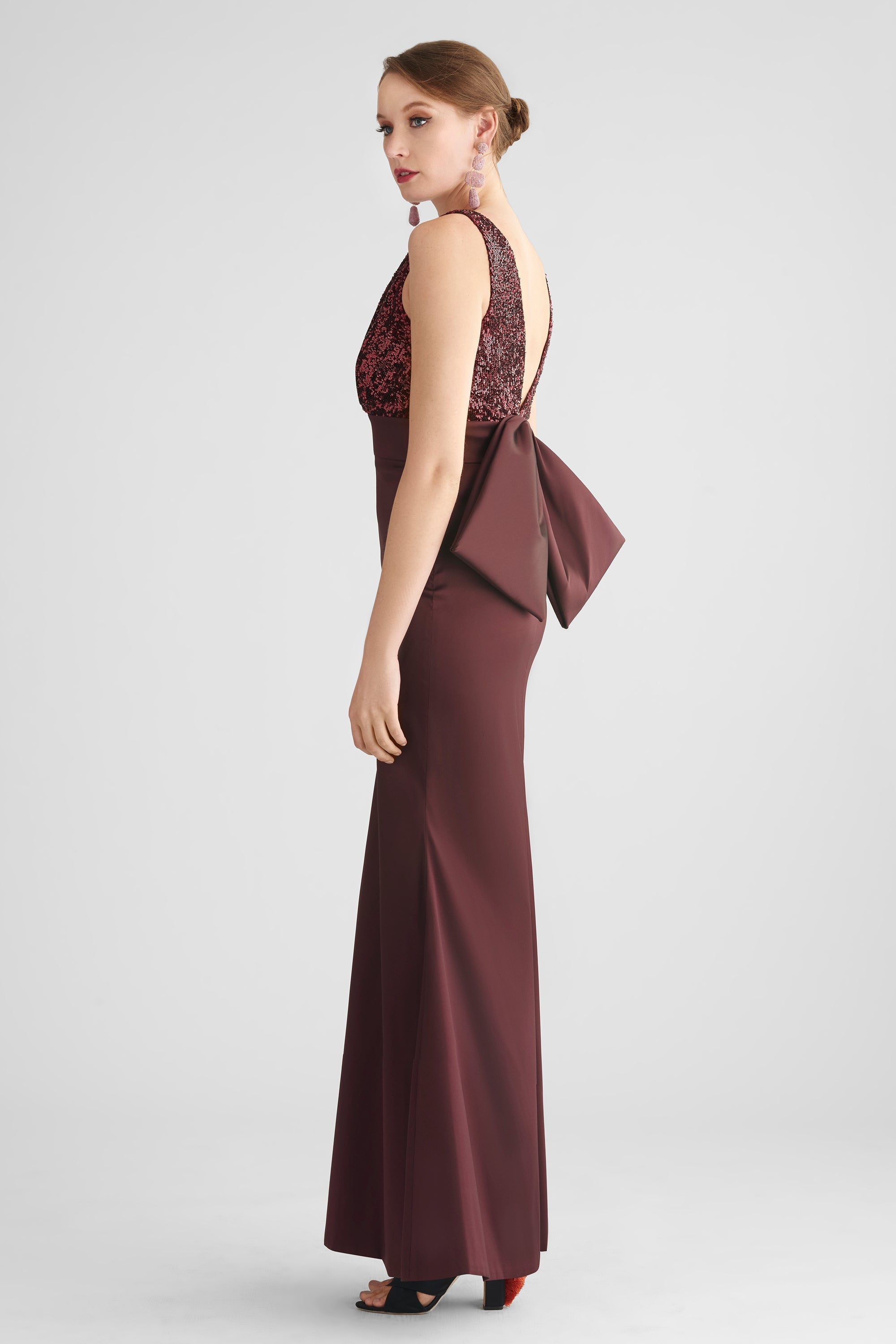 Topanga Gown - Burgandy - Final Sale