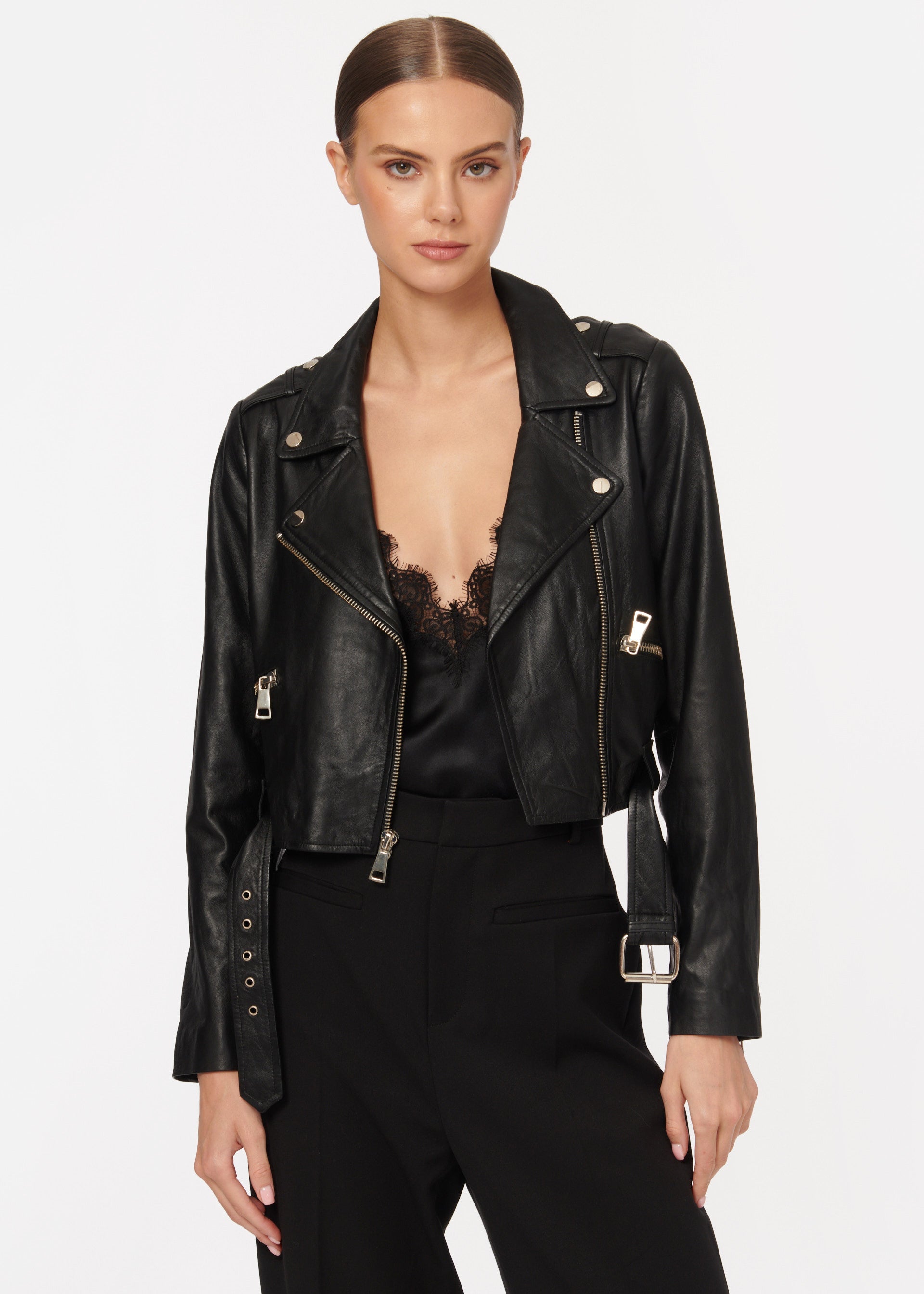 Kali Genuine Leather Jacket Black