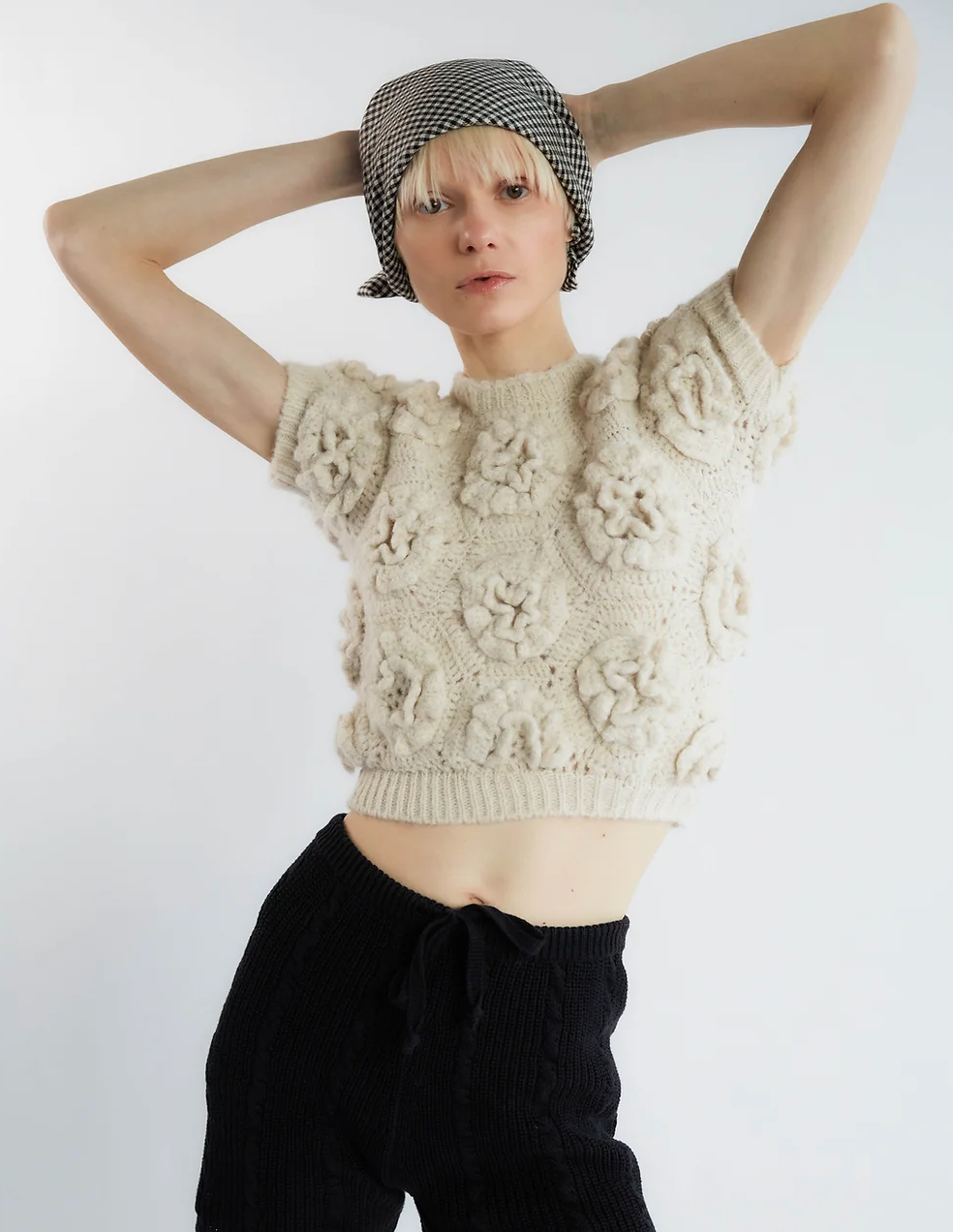 Polina Crochet Knit Floral Top