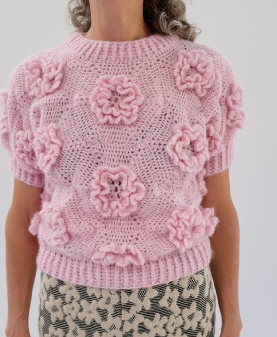 Polina Crochet Knit Floral Top