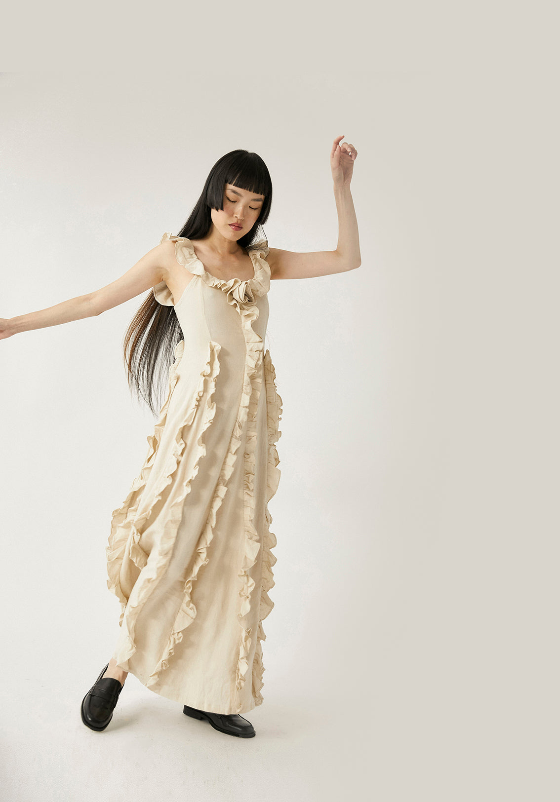 Medusa Ruffle Maxi Dress