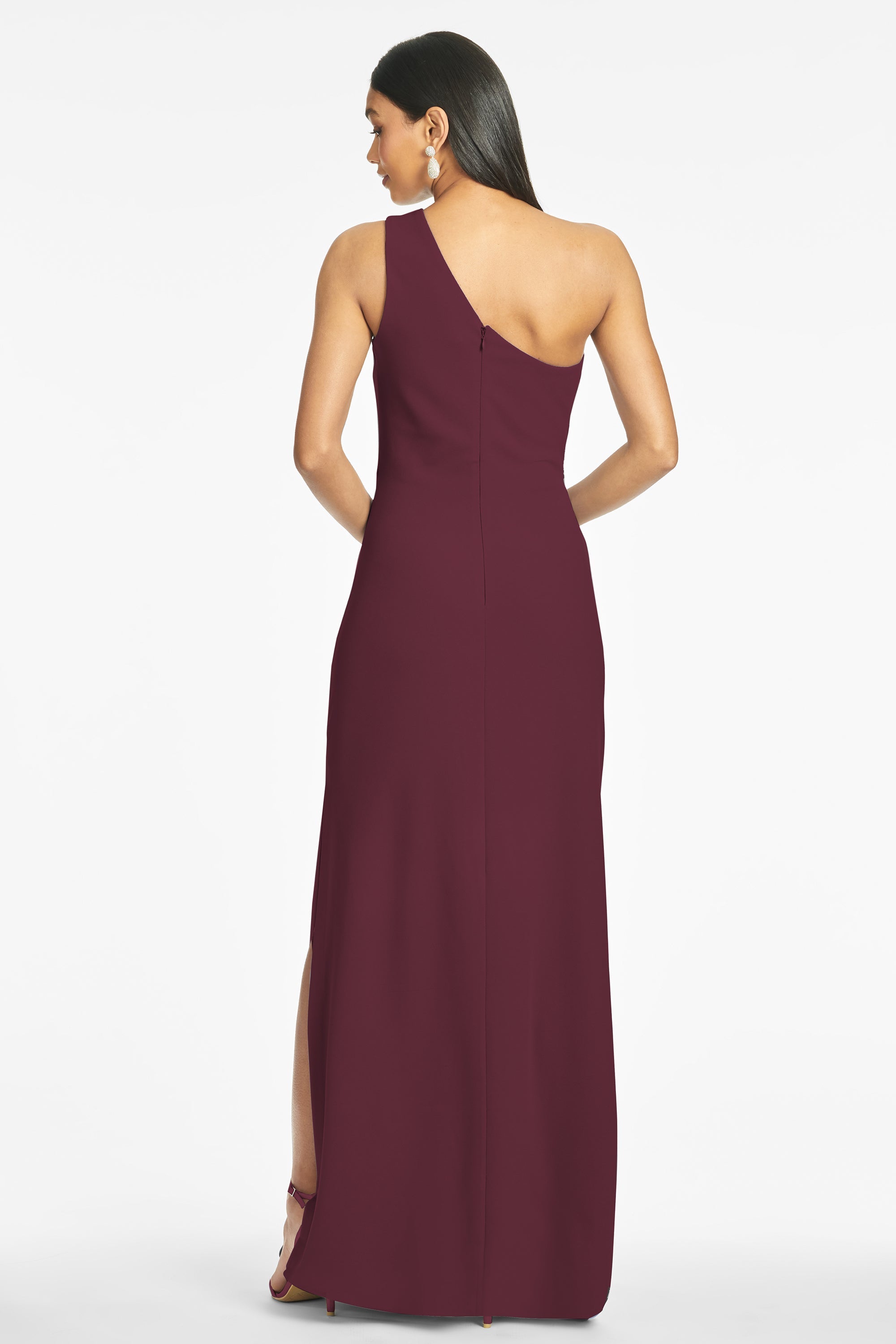 Cece 4-Way Stretch Crepe Gown  - Deep Wine - Final Sale