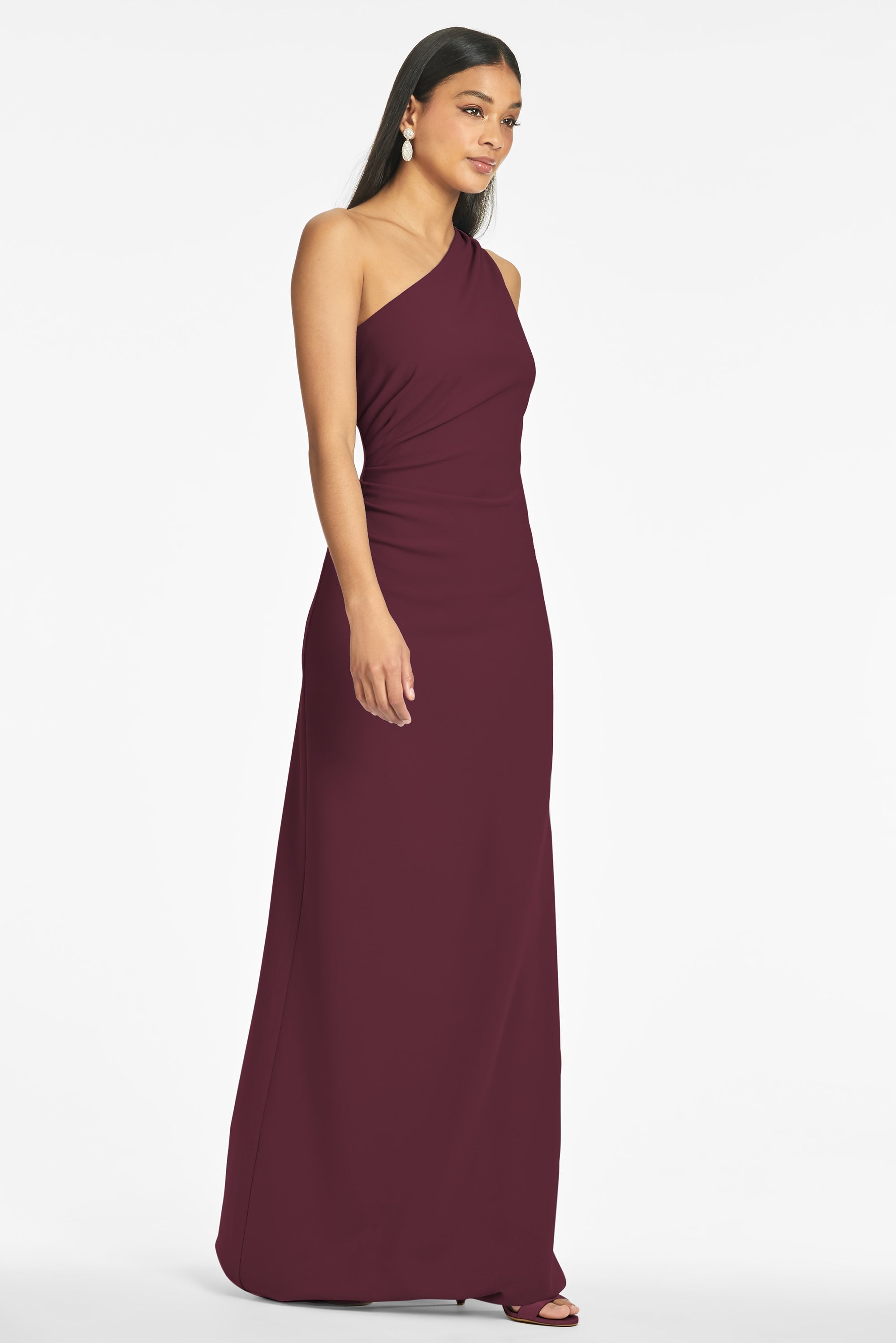 Cece 4-Way Stretch Crepe Gown  - Deep Wine - Final Sale