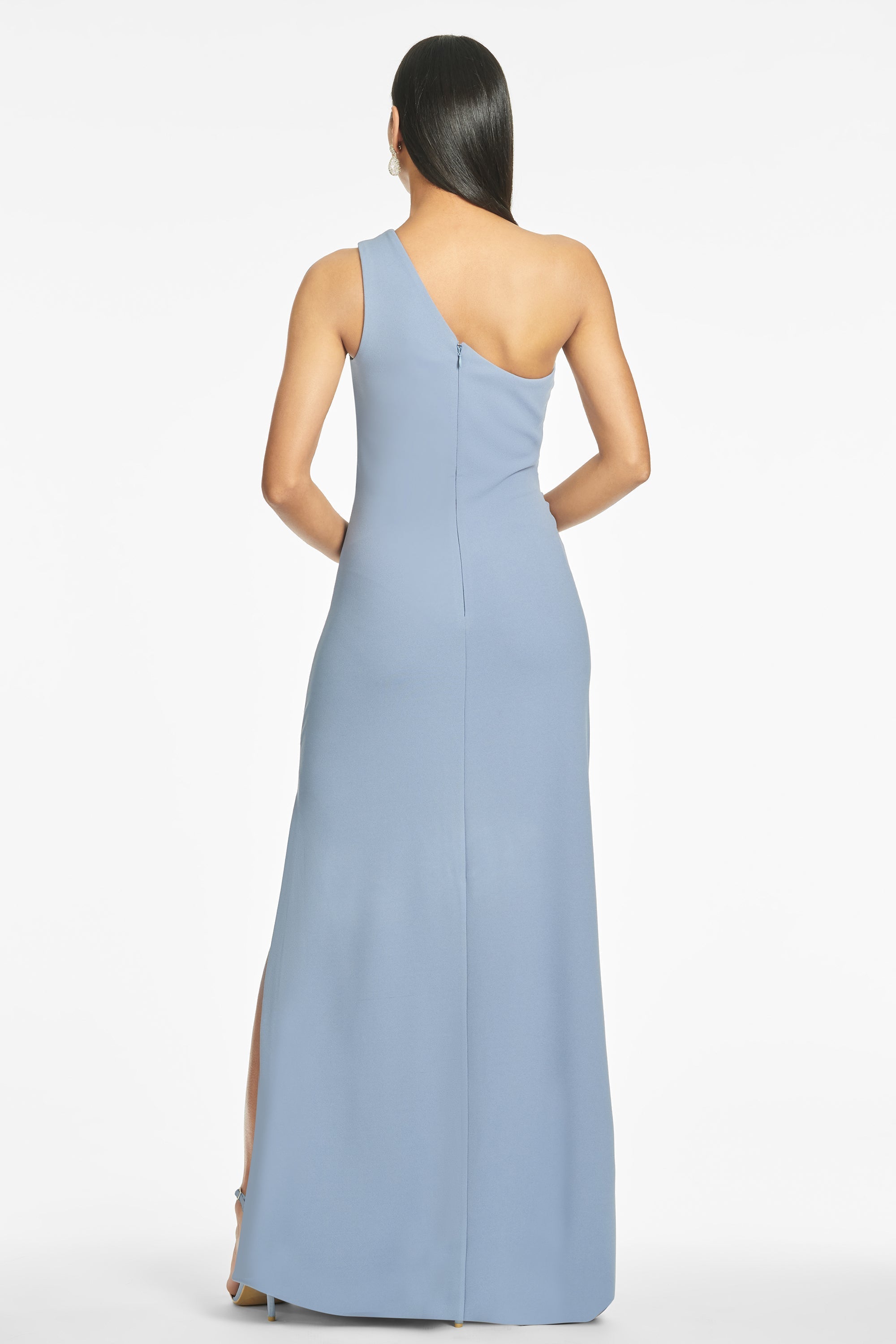 Cece 4-Way Stretch Crepe Gown - Slate Blue - Final Sale