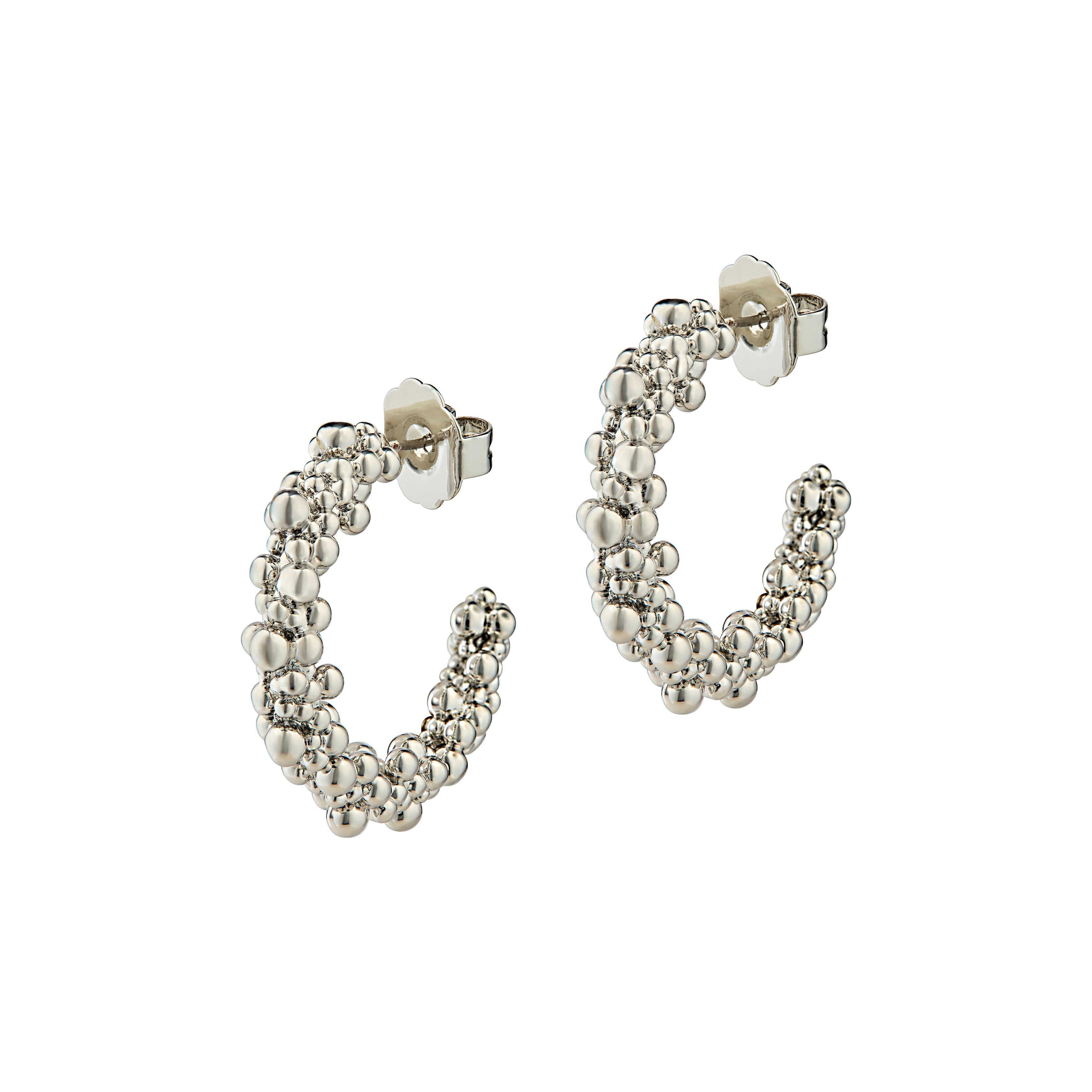 Champagne Bubble Earrings (white gold)