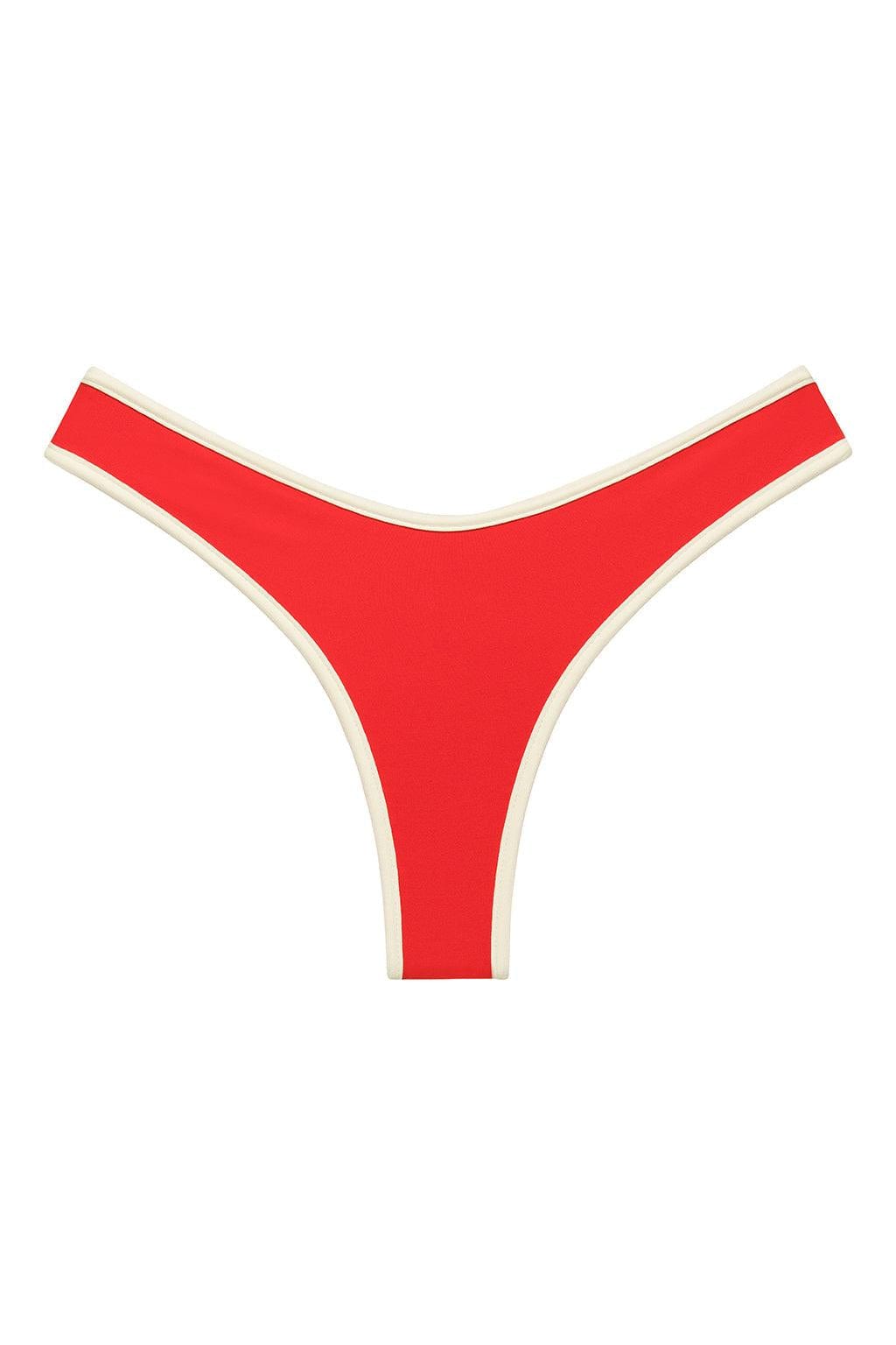 Cherry Cream Binded Added Coverage Lulu Bikini Bottom