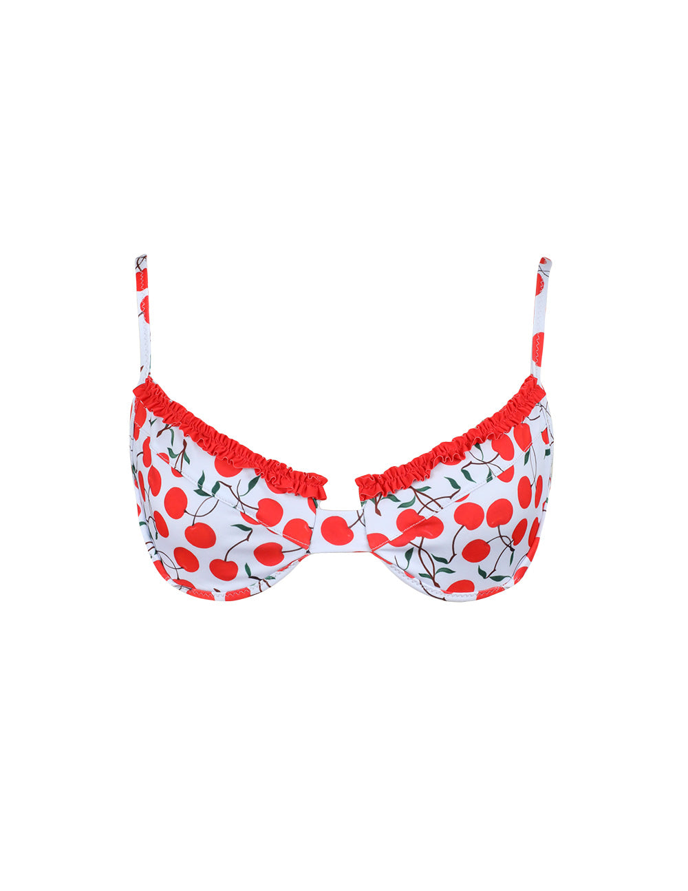 Cherry On Top! Ruffled Up Underwire Top