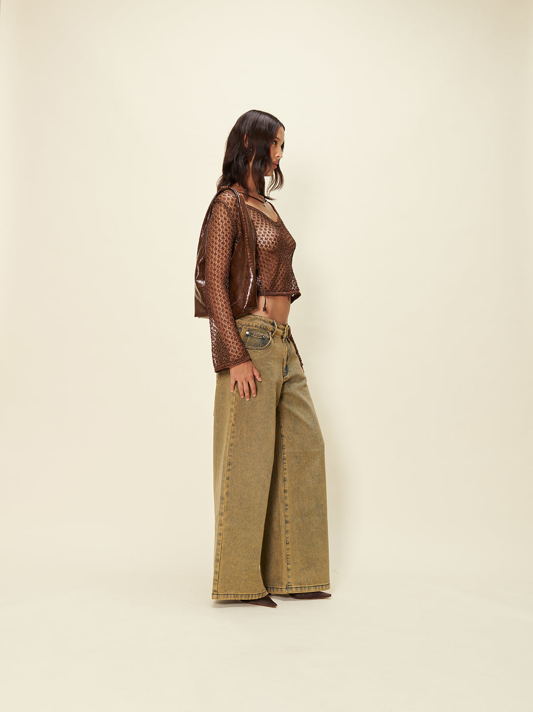 Sandblast Wide Leg Denim