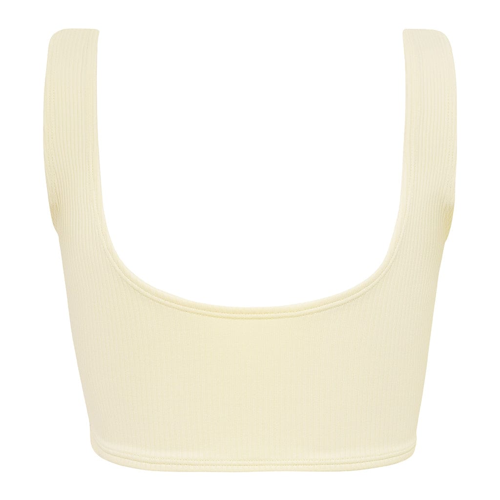 Cream Rib Kim Variation Bikini Top
