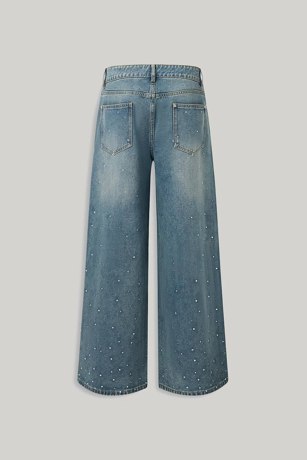 Crystallised Wide Leg Denim