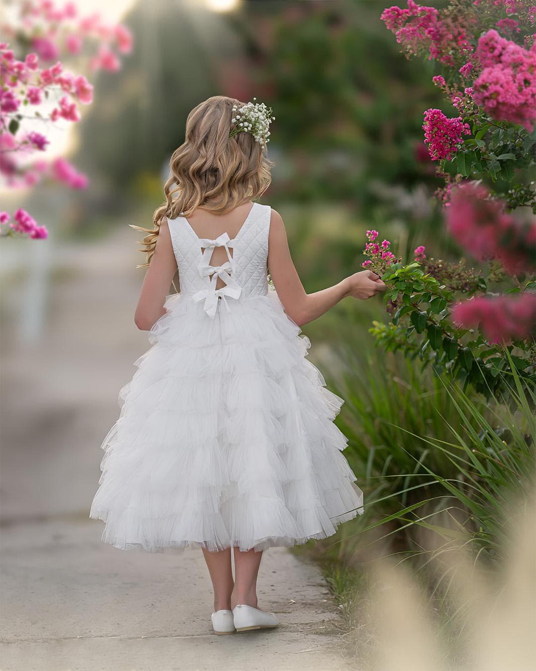 Poppy White Quilted Dress - Petite Maison Kids