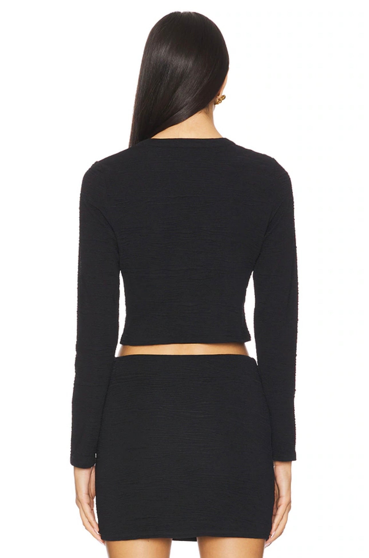 Paige Swim Skirt - Jet Black Jacquard