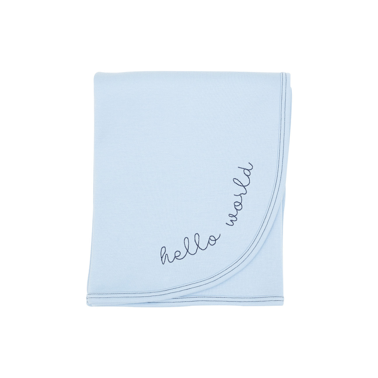 Double Layer Blanket Blue Hello World