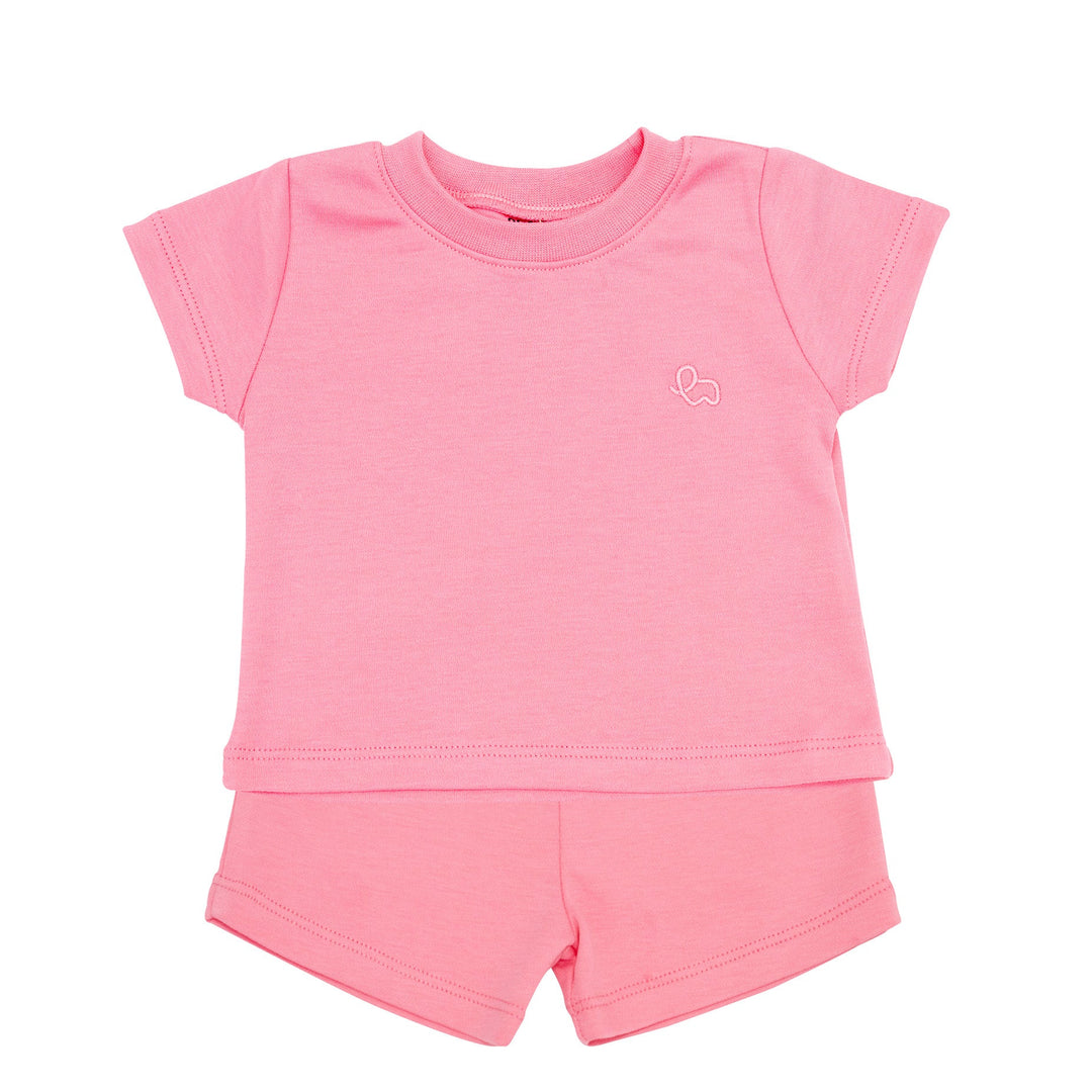 Playset Solid Hot Pink W/  Embroidery