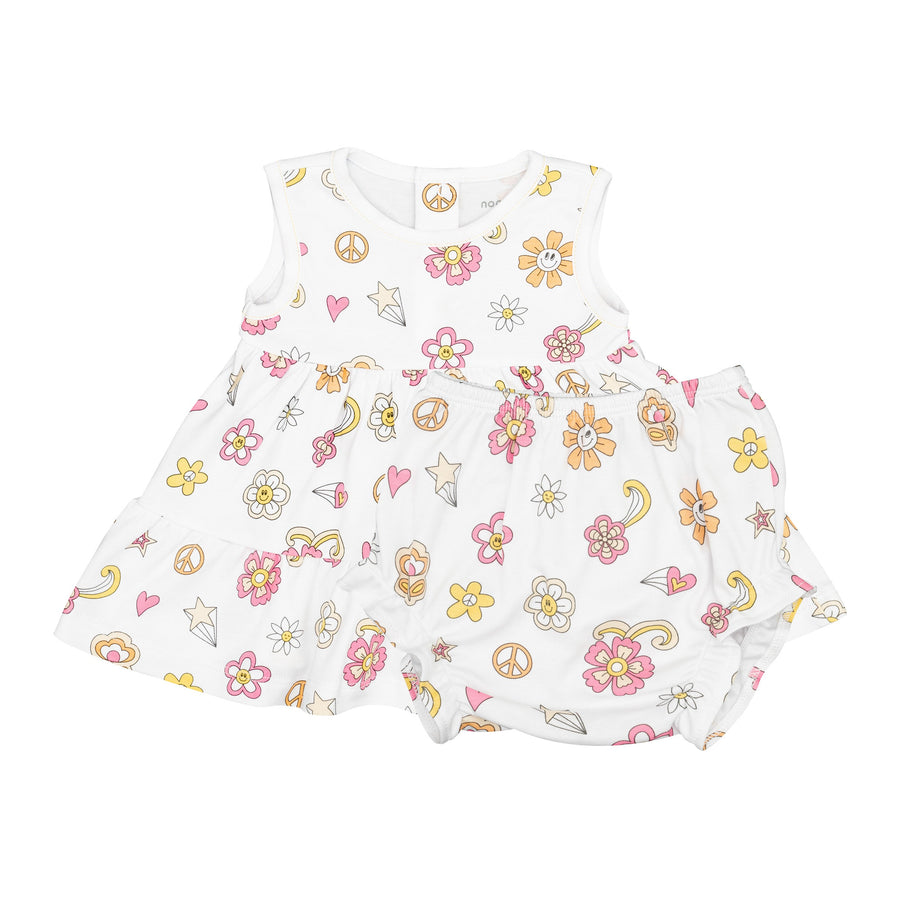 Dress W/ Diaper Cover Groovy