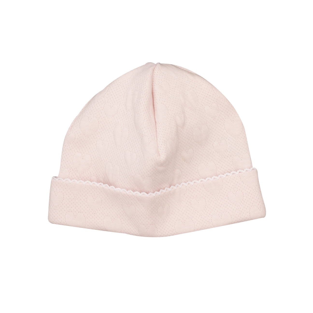 Hat  Pink Hearts Jacquard