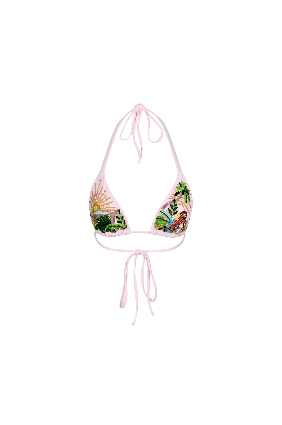 Charli Embellished Premium Tropical Bikini Top