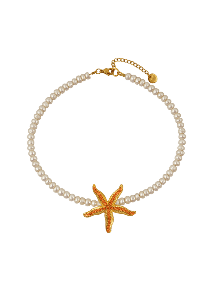 Marina's Starfish Pearl Necklace - will take 2-4 weeks to arrive