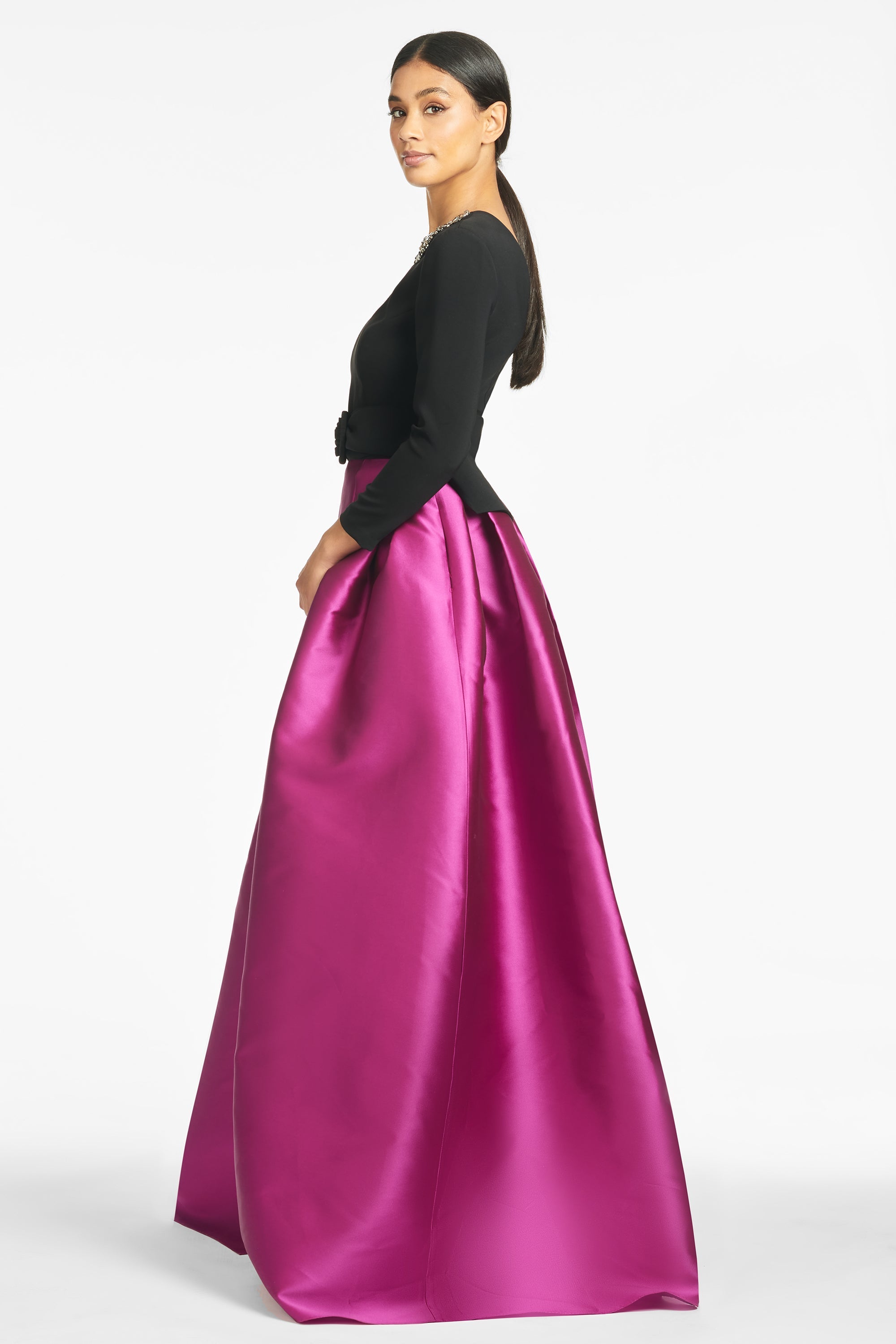 Desdemona Gown - Black/Magenta - Final Sale