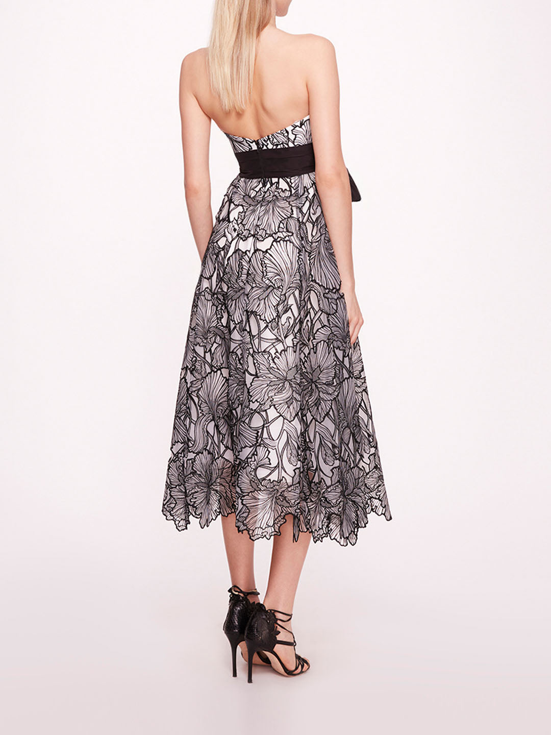 Iris Cutwork Midi Dress | Marchesa