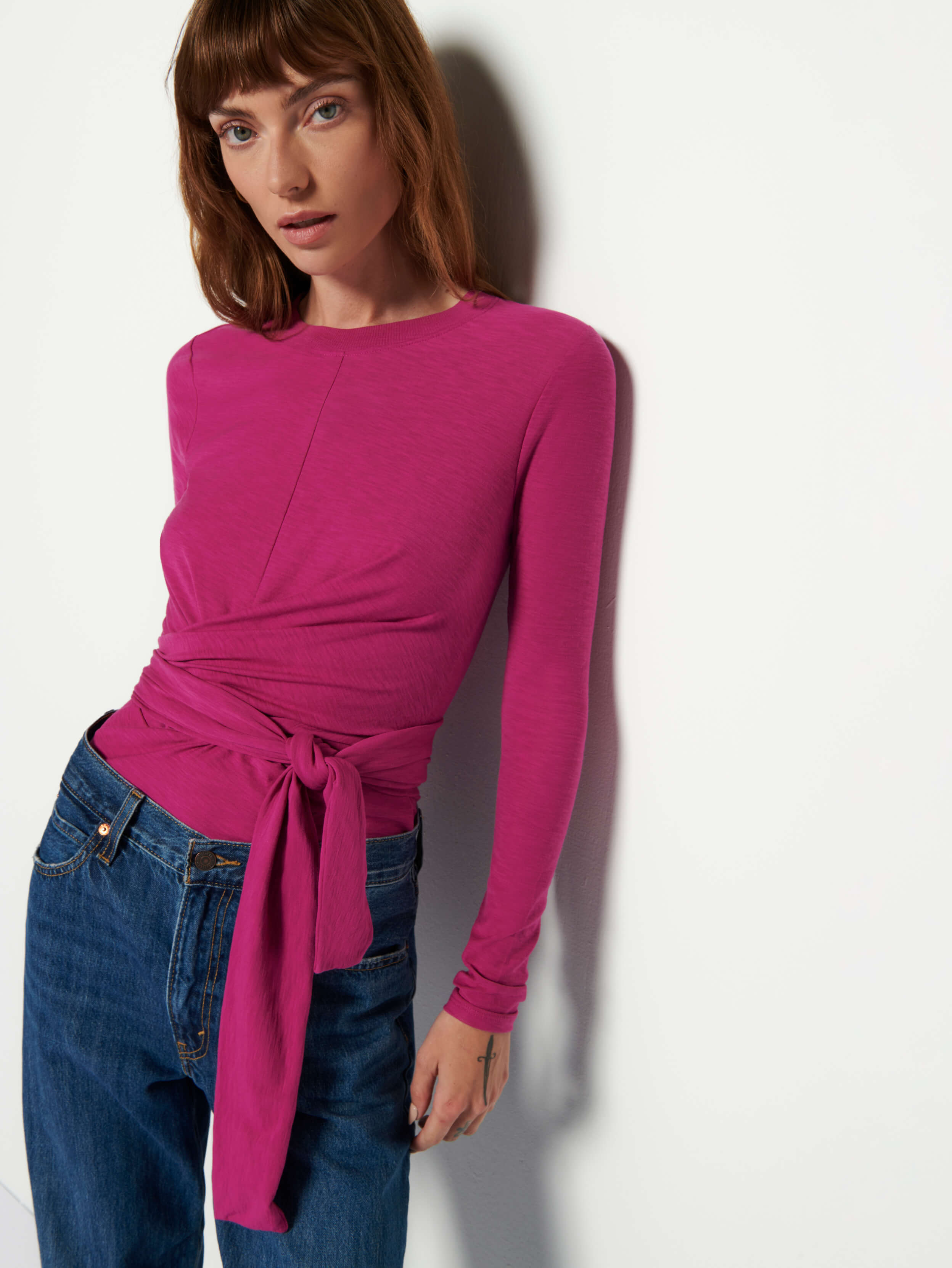 NATION LTD Este Twisted Wrap Top