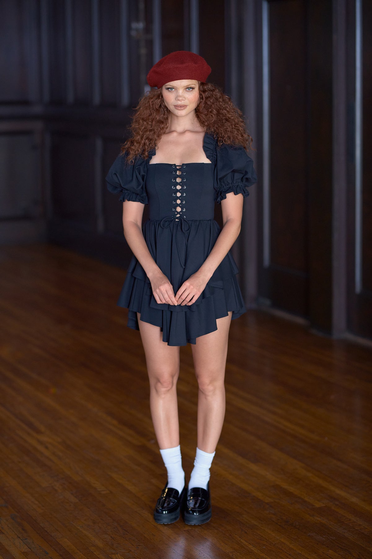 The Caviar Lace Up Party Dress