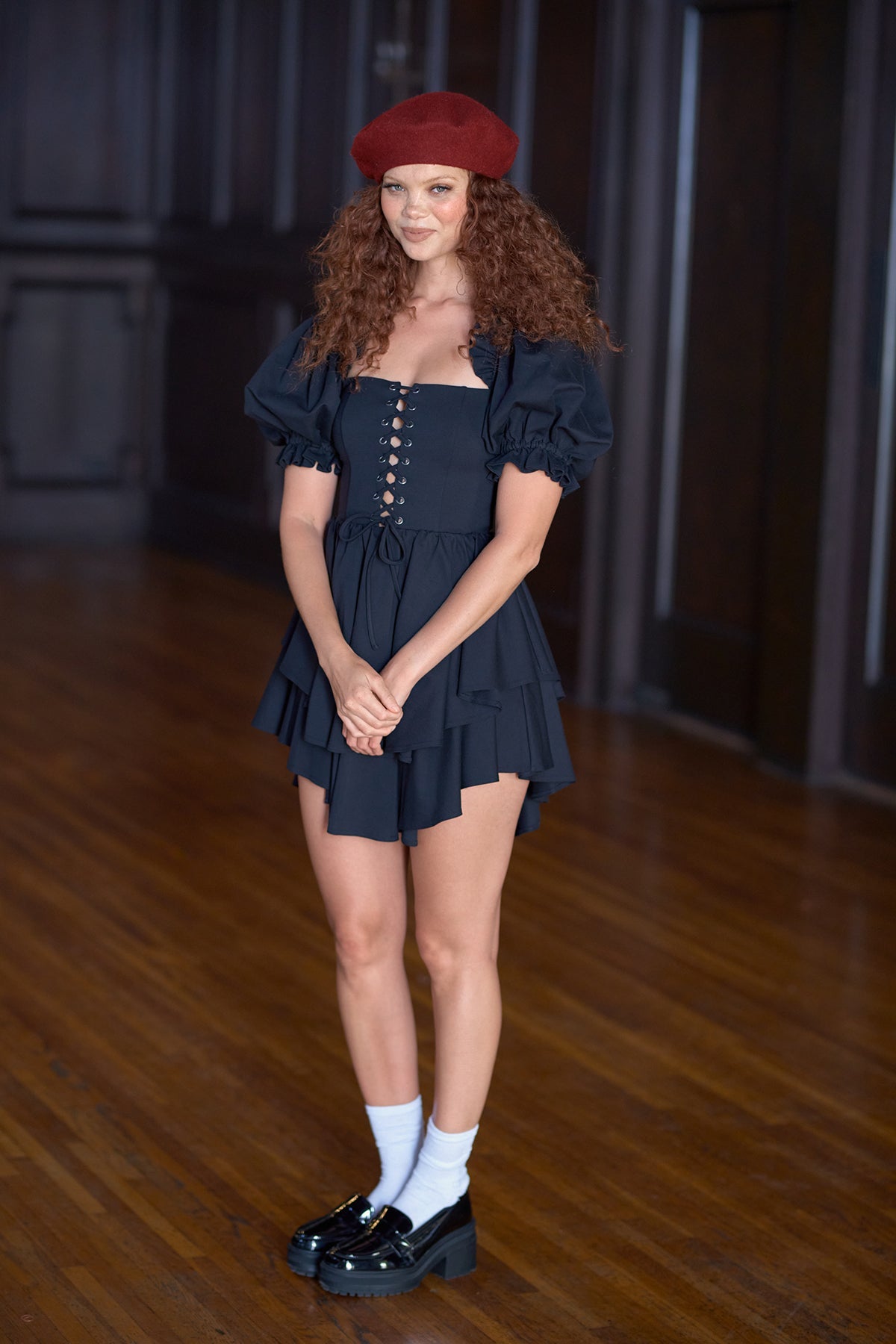 The Caviar Lace Up Party Dress