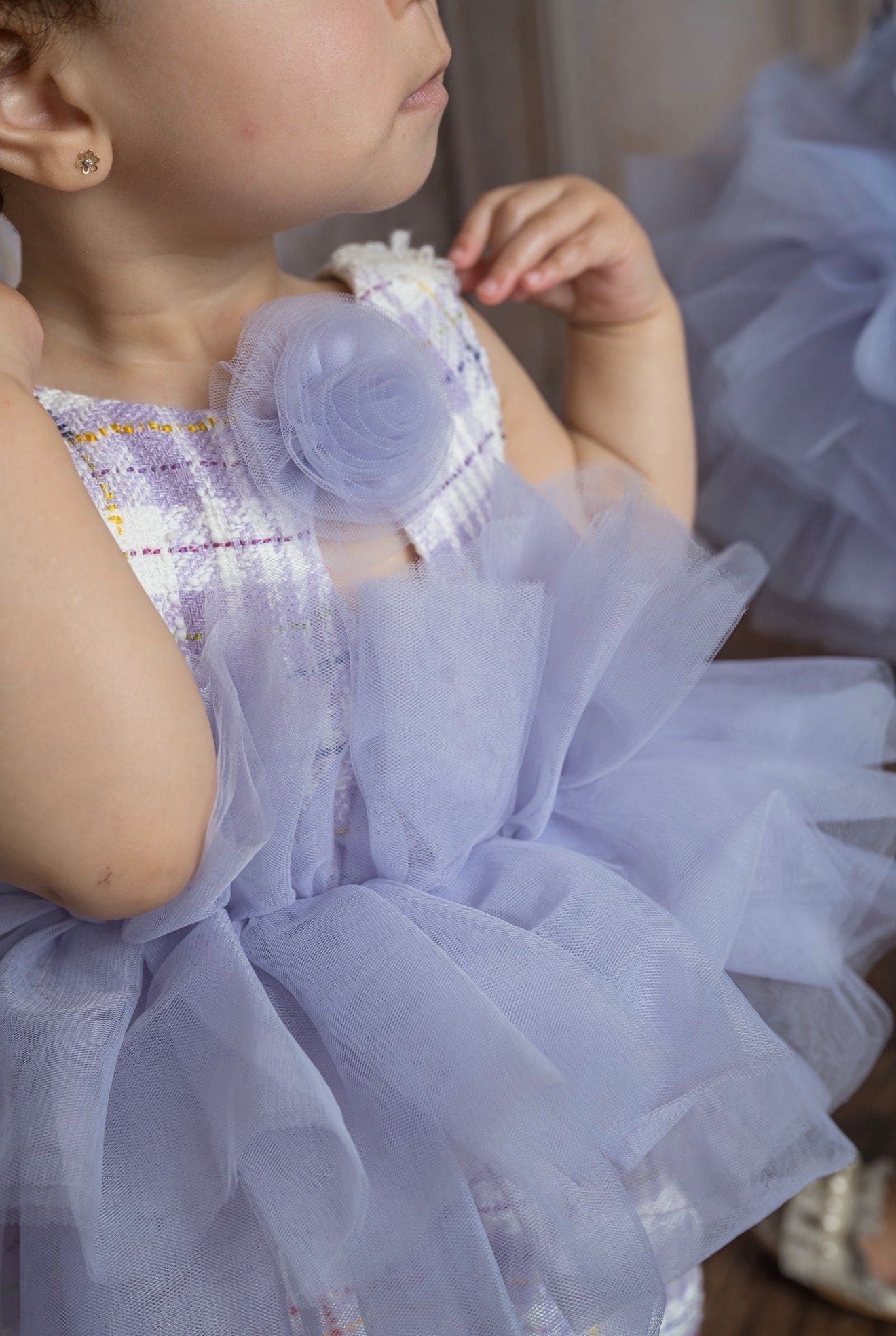 Violet Tweed and Tulle Romper - Petite Maison Kids