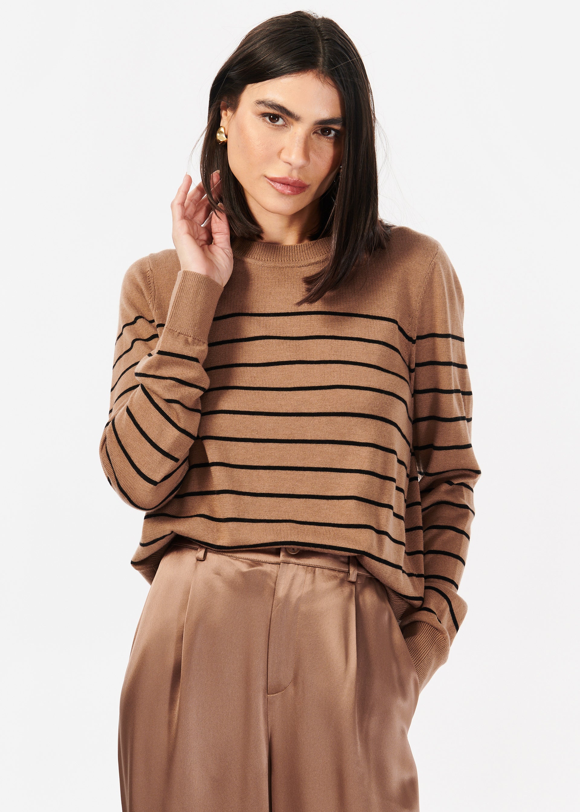 Lucinda Sweater Nutshell Stripe